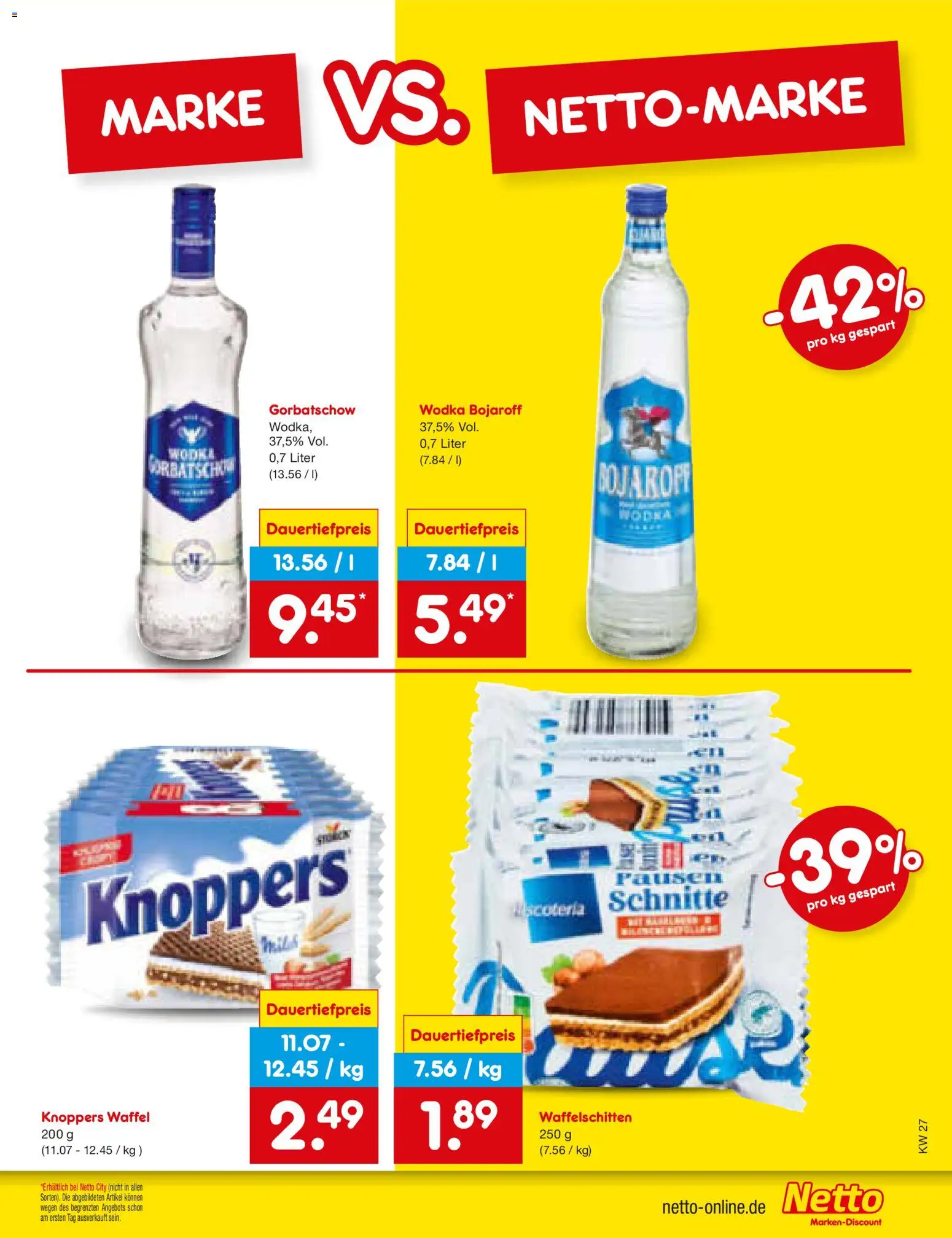 Netto Marken-Discount Prospekt – gültig ab 29.06.2026 | Seite: 61 | Produkte: Knoppers, Wodka