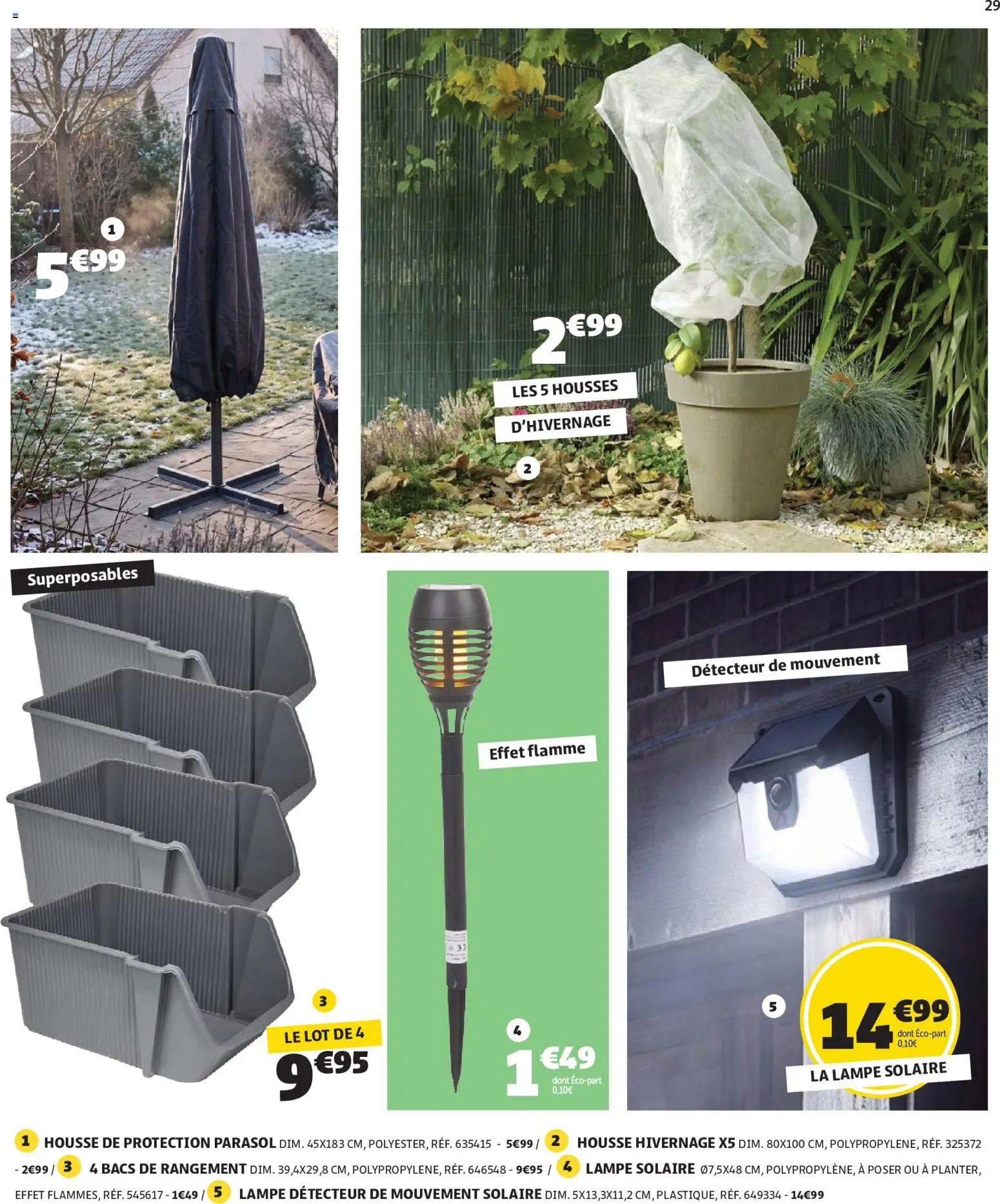 {H1} | Page: 29 | Produits: Lampe, Lampe solaire, Parasol
