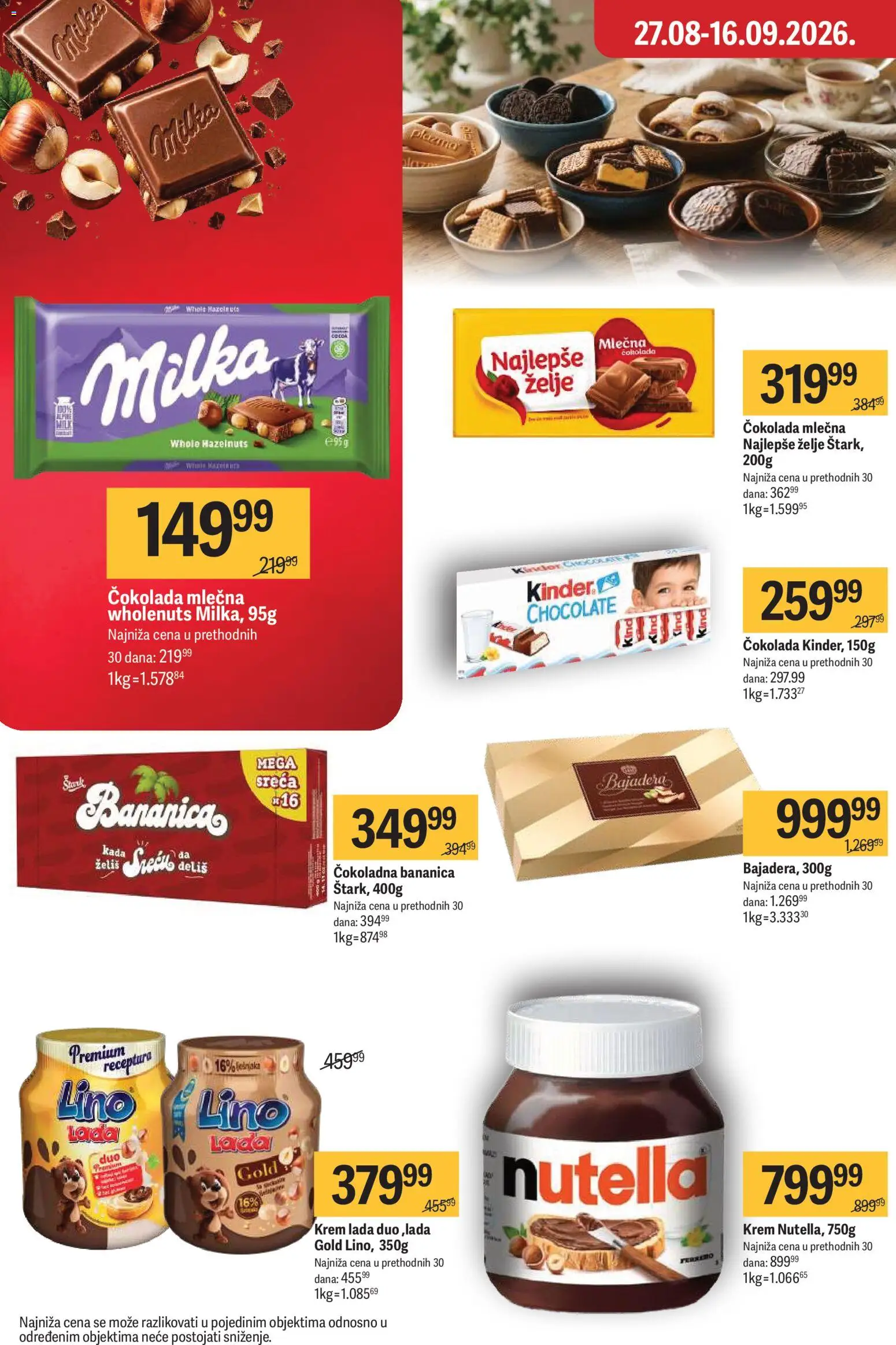 Maxi katalog - važi od 27.08.2026 | Strana: 33 | Proizvode: Lino lada, Čokolada, Nutella, Krem