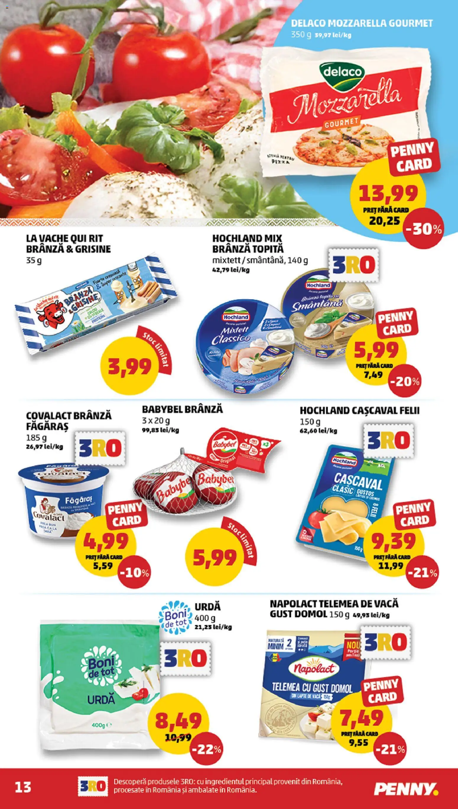 Noul catalog PENNY – valabil de la 20.05.2026 | Pagină: 13 | Produse: Light Kedi Konservesi, Cașcaval, Brânză, Pizza