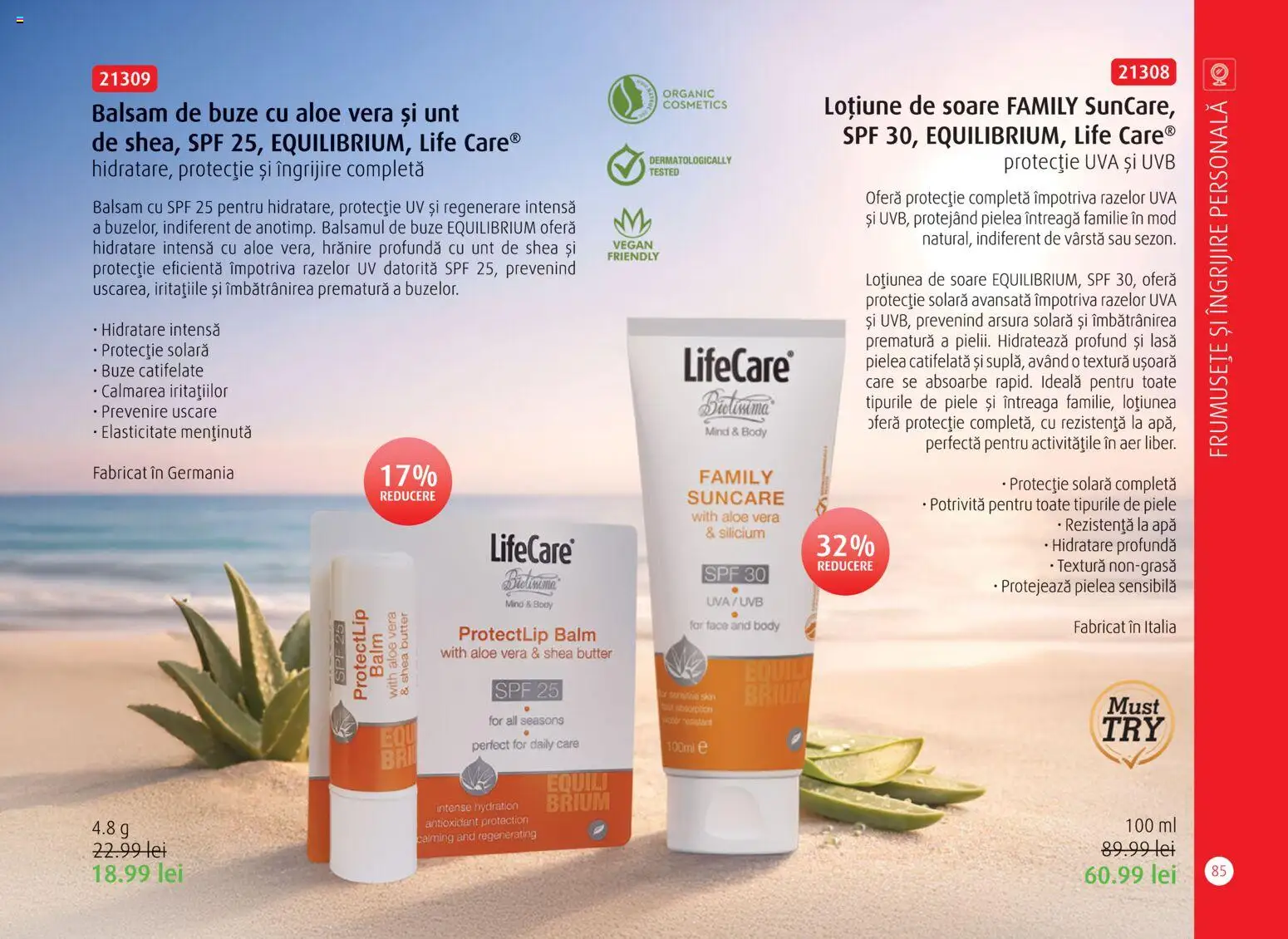 Noul catalog Life Care – valabil de la 01.04.2026 | Pagină: 87 | Produse: Body, Balsam, Unt, Protecție solară