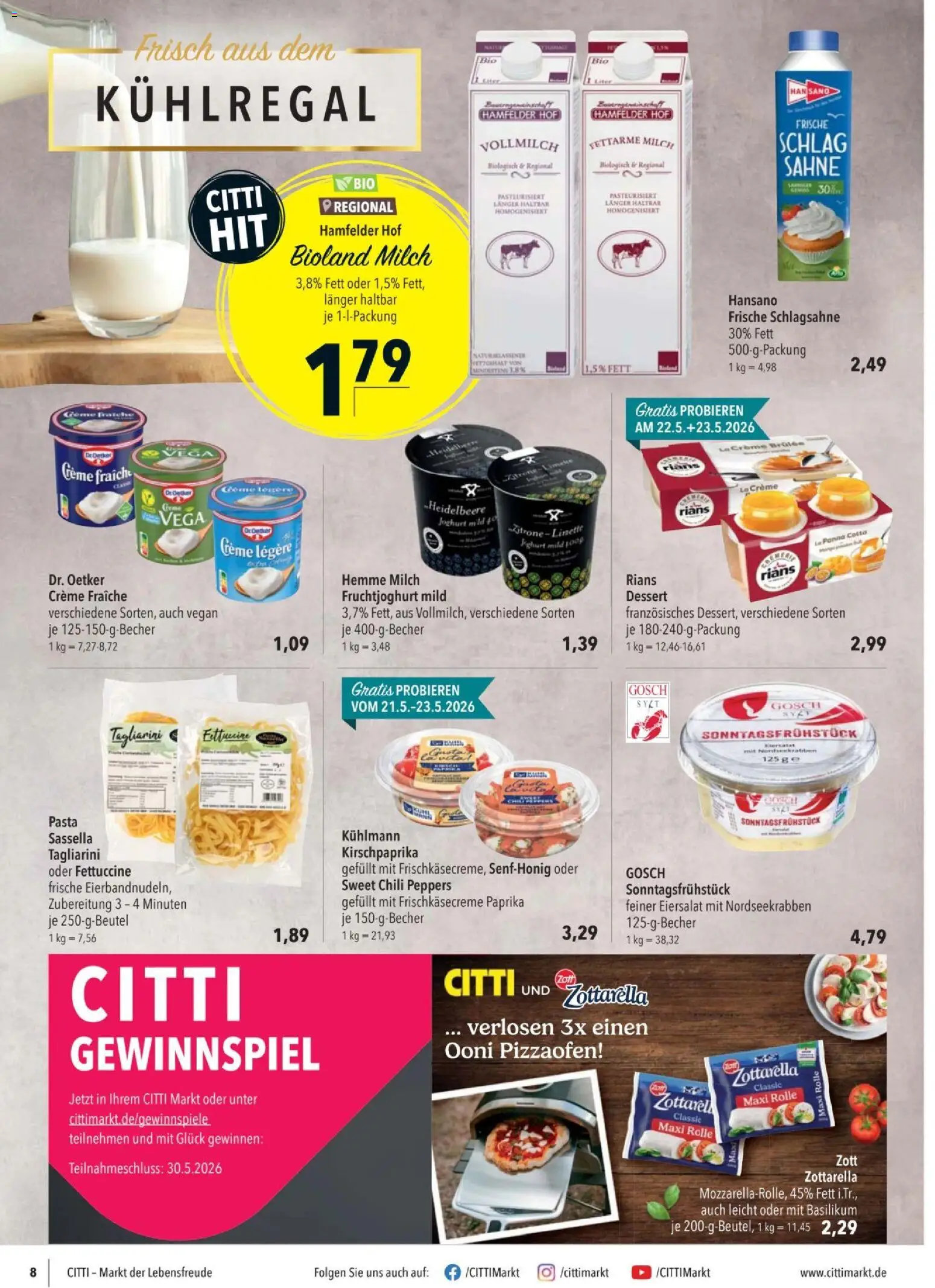 CITTI tilbudsavis – gyldig fra 20.05.2026 | Side: 8 | Produkter: Creme, Pasta, Paprika, Basilikum