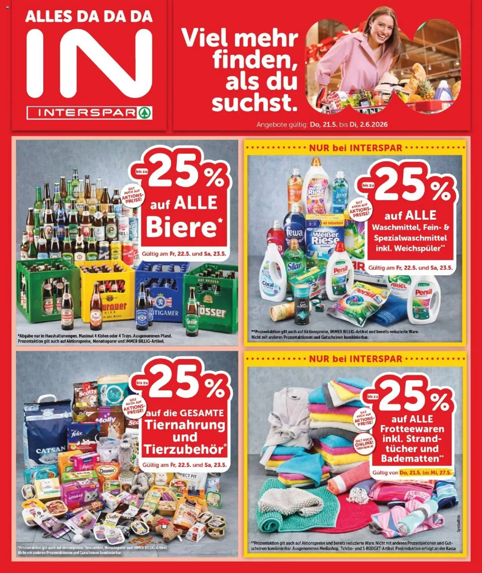 Interspar Flugblatt - Burgenland Sued gültig ab 21.05.2026 | Seite: 1 | Produkte: Weichspüler