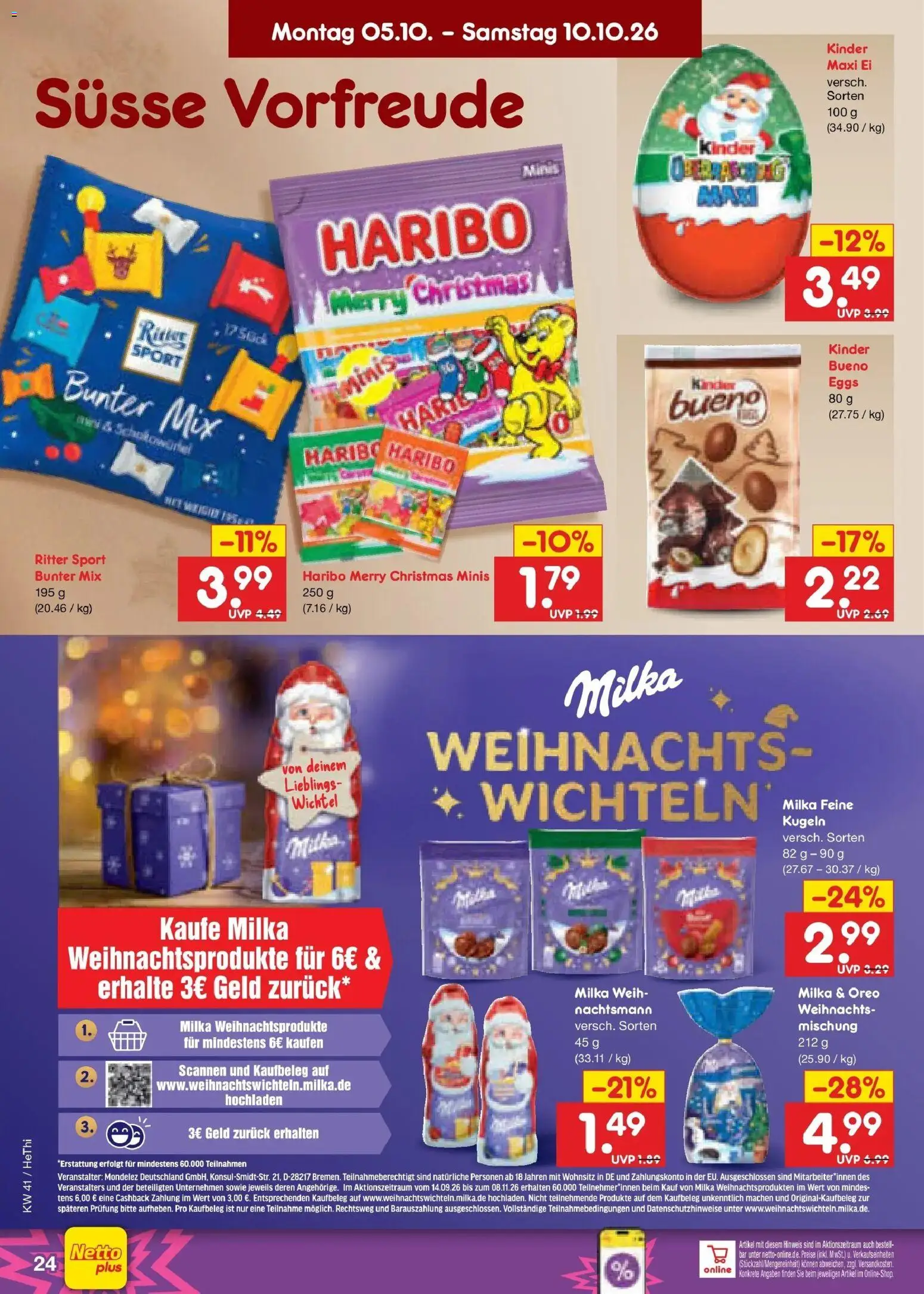 Netto Marken-Discount Prospekt Rostock – gültig ab 05.10.2026 | Seite: 26 | Produkte: Haribo, Ritter sport, Milka