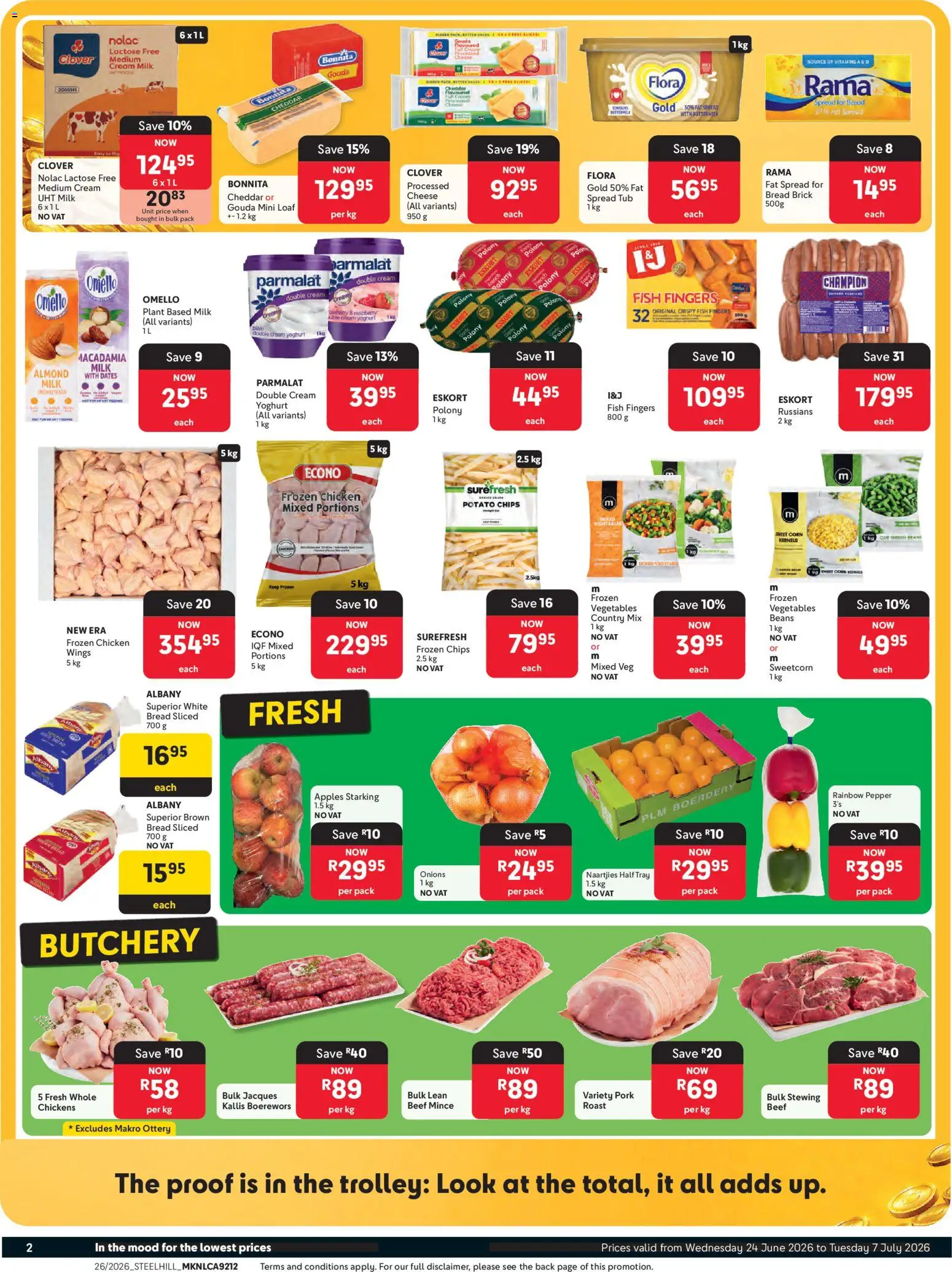 New Makro catalogue – valid from 24/06/2026 | Page: 2 | Products: Tray, Bread, Chicken, Fish
