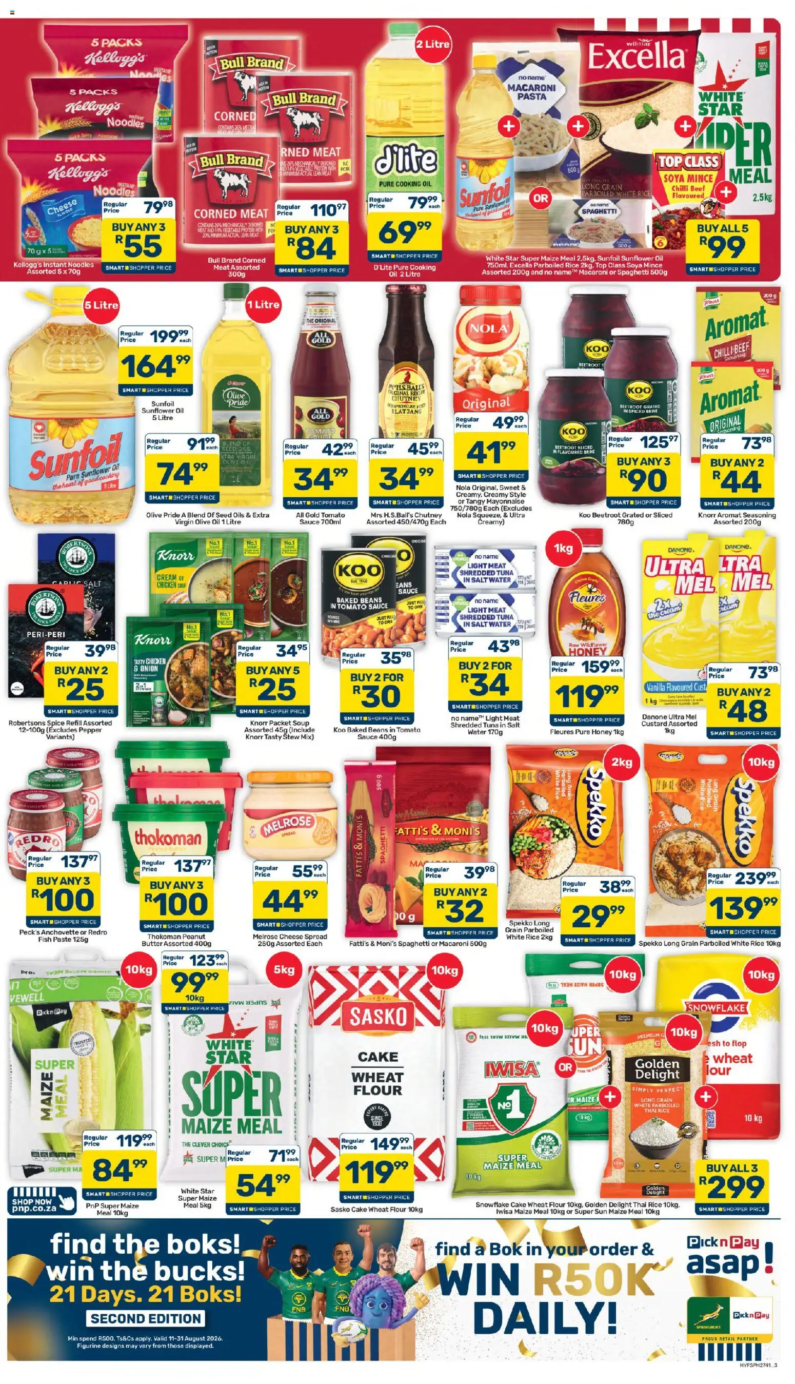 New Pick n Pay catalogue – valid from 25/08/2026 | Page: 3 | Products: Custard, Vanilla, Vitamins, Noodles