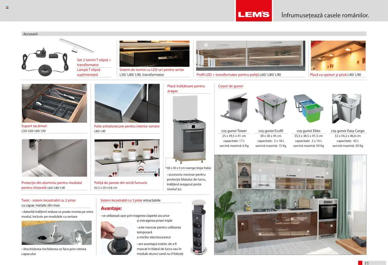 Noul catalog Lem’s – valabil de la 17.11.2023 | Pagină: 11 | Produse: Prize, Coș, Priză, Lampă