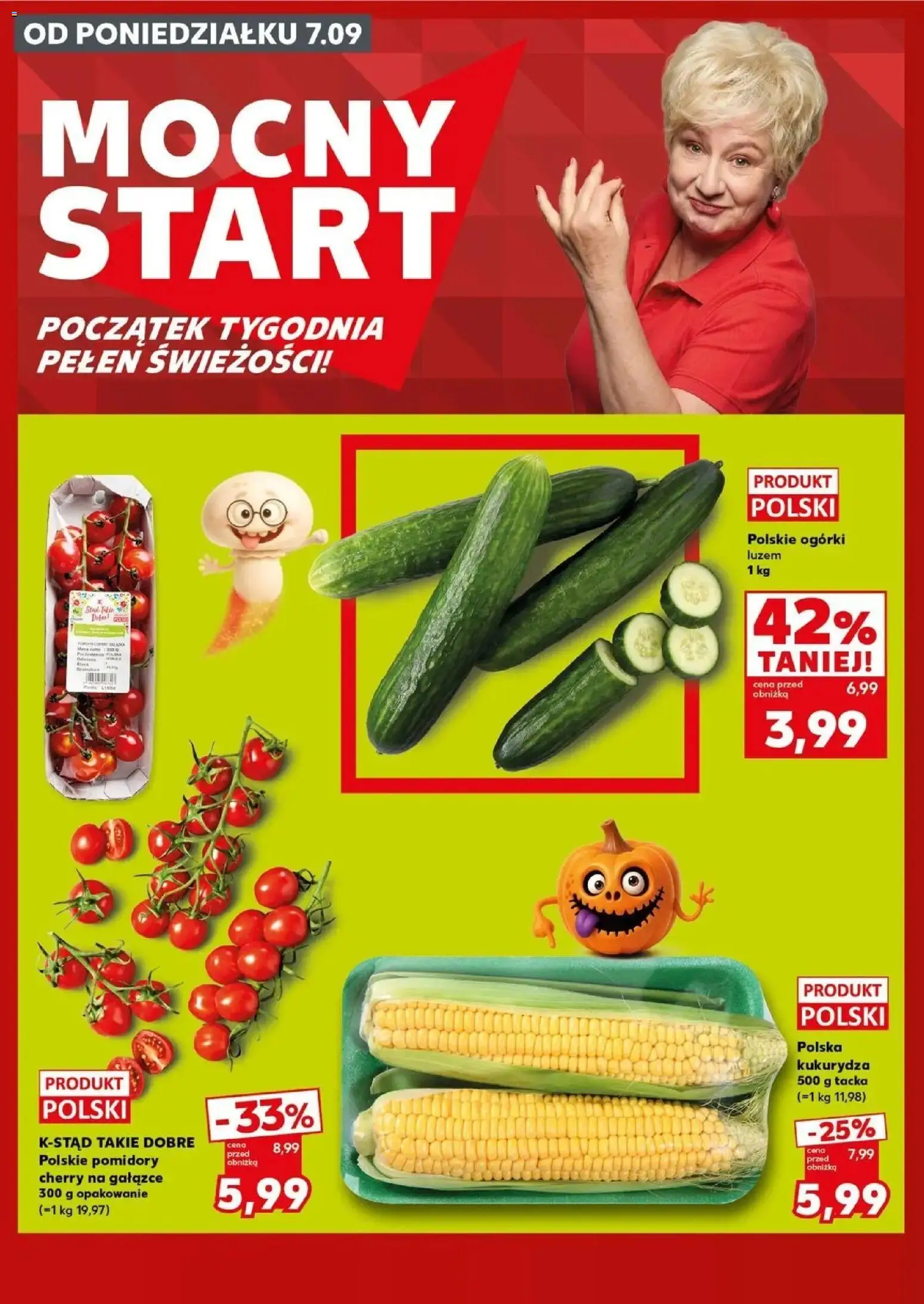 Kaufland gazetka - Mocny start od 07.09.2026 - od jutra PDF | Strona: 2 | Produkty: Kukurydza, Pomidory, Ogórki
