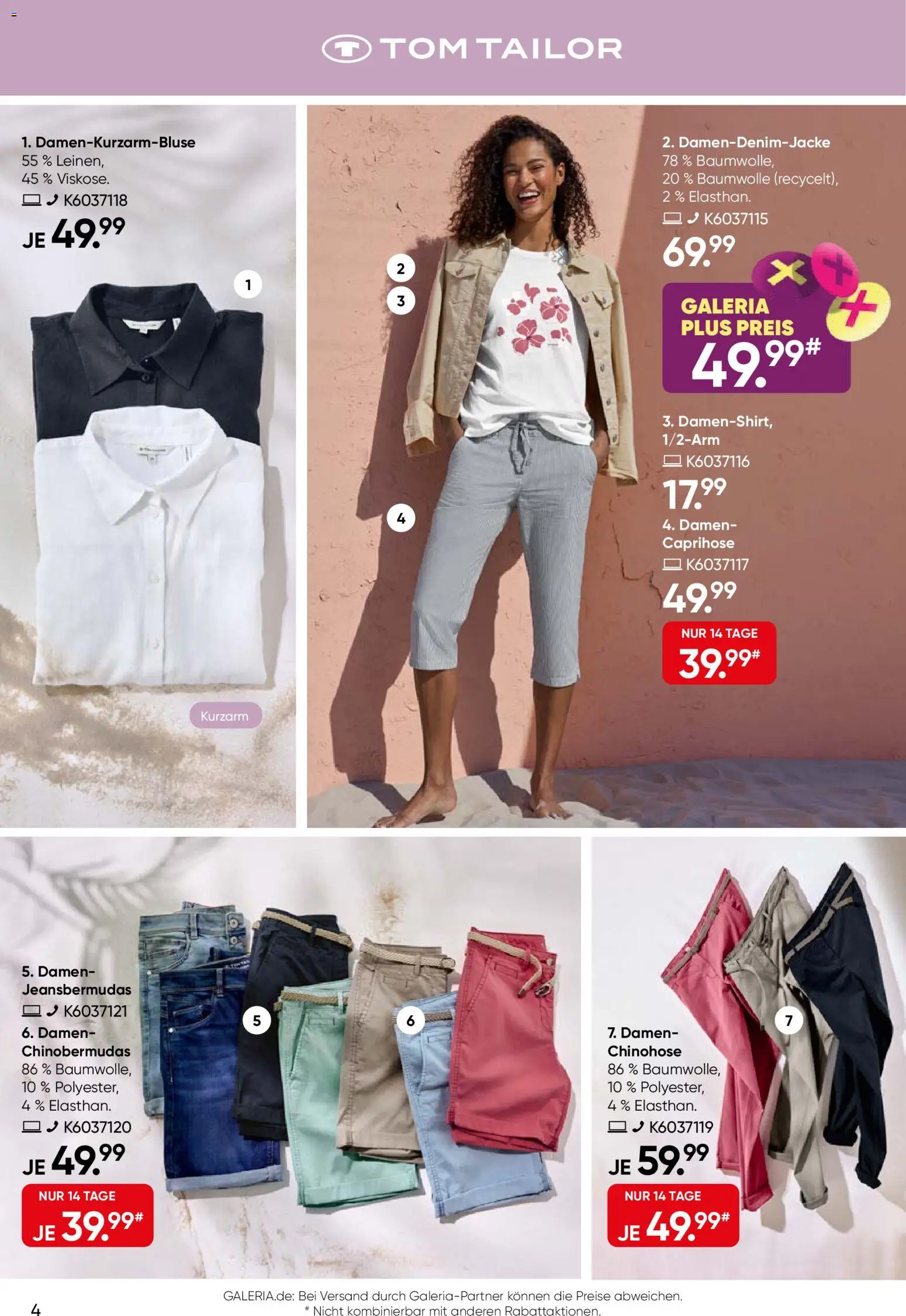 Galeria Karstadt Kaufhof Prospekt – gültig ab 10.06.2026 | Seite: 4 | Produkte: Caprihose