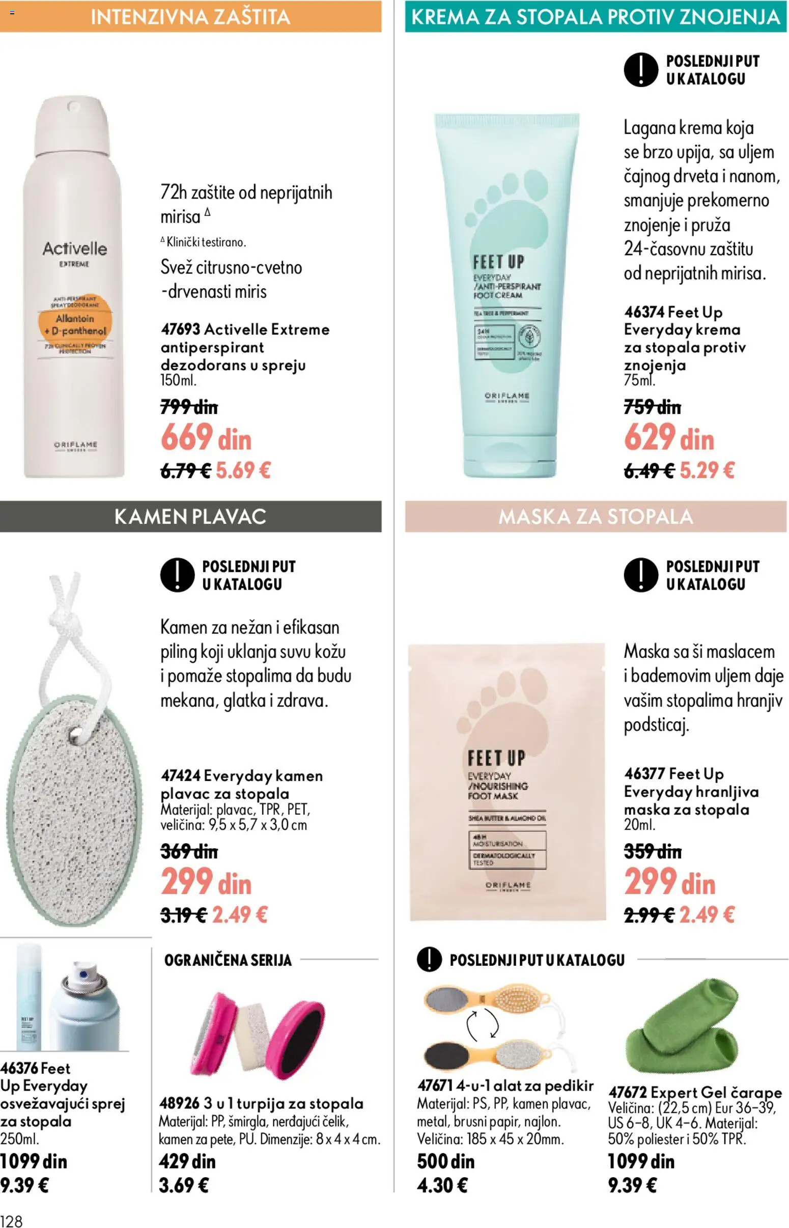 Oriflame katalog - važi od 26.08.2026 | Strana: 128 | Proizvode: Miris, Maska, Čarape, Alat