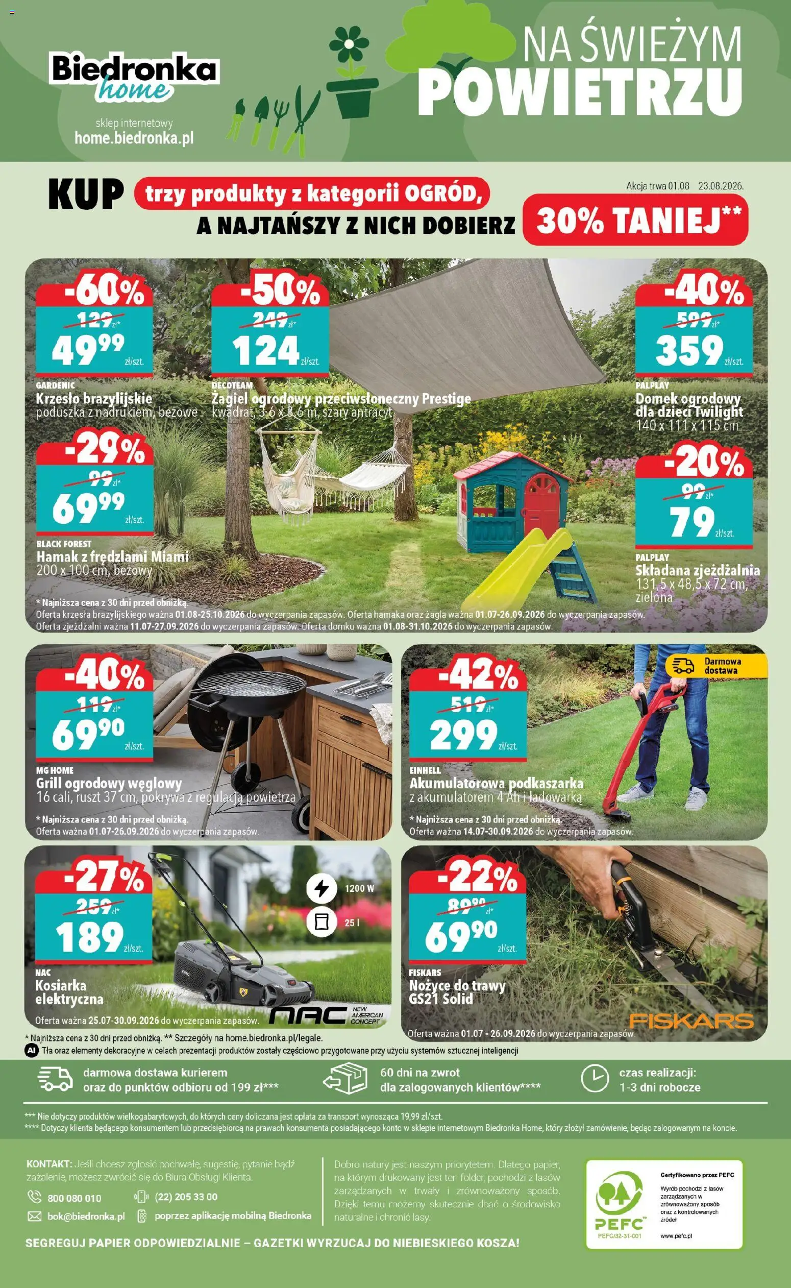 Biedronka gazetka - Home od 01.08.2026 | Strona: 6 | Produkty: Ładowarka, Grill, Kosiarka, Krzesło