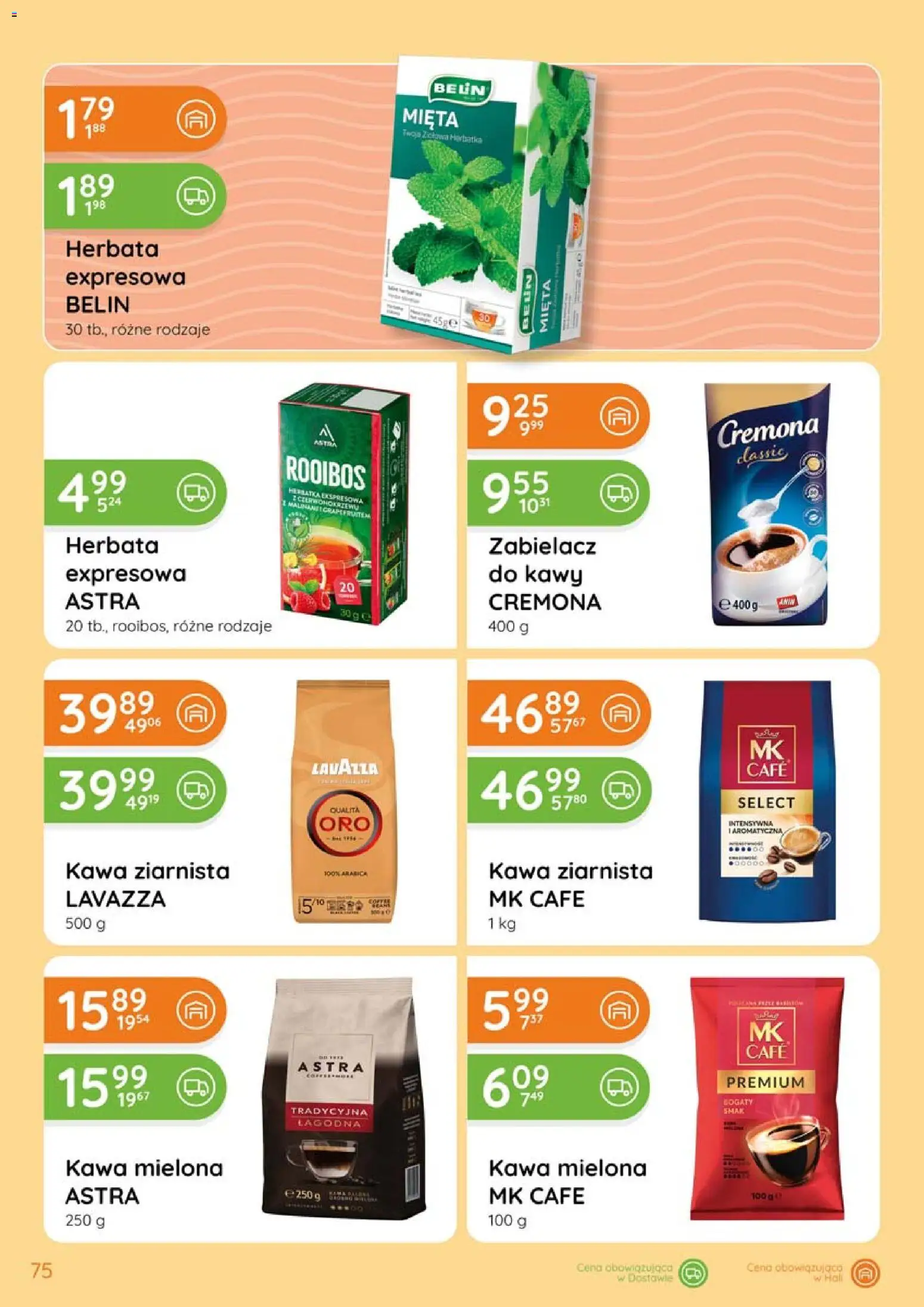 Eurocash gazetka od 20.08.2026 | Strona: 75 | Produkty: Lavazza, Mięta, Rooibos, Herbata