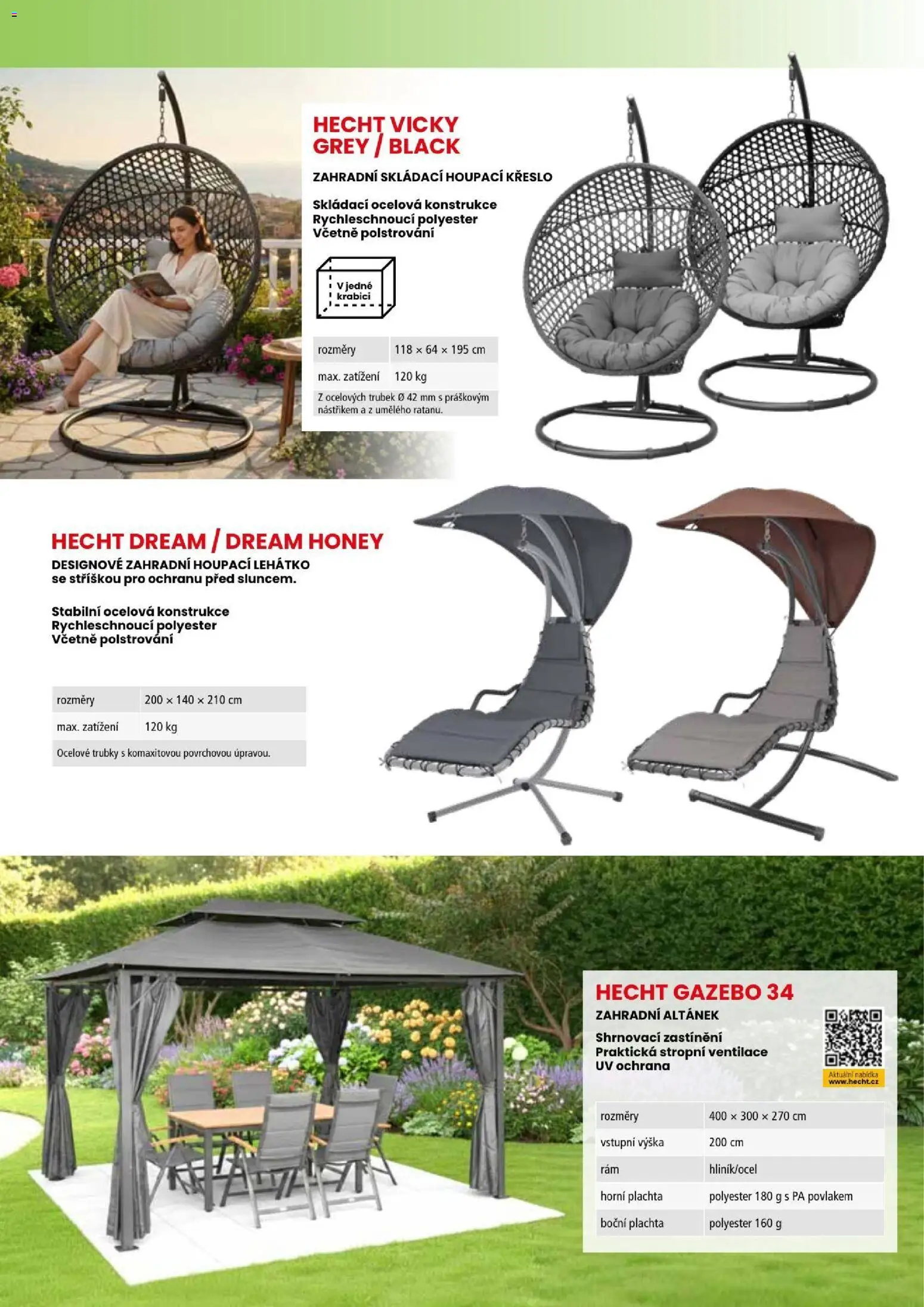 Hecht katalog - Léto - podzim 2026 od 21.08.2026 | Strana: 131 | Produkty: Hecht, Křeslo, Houpací křeslo, Plachta