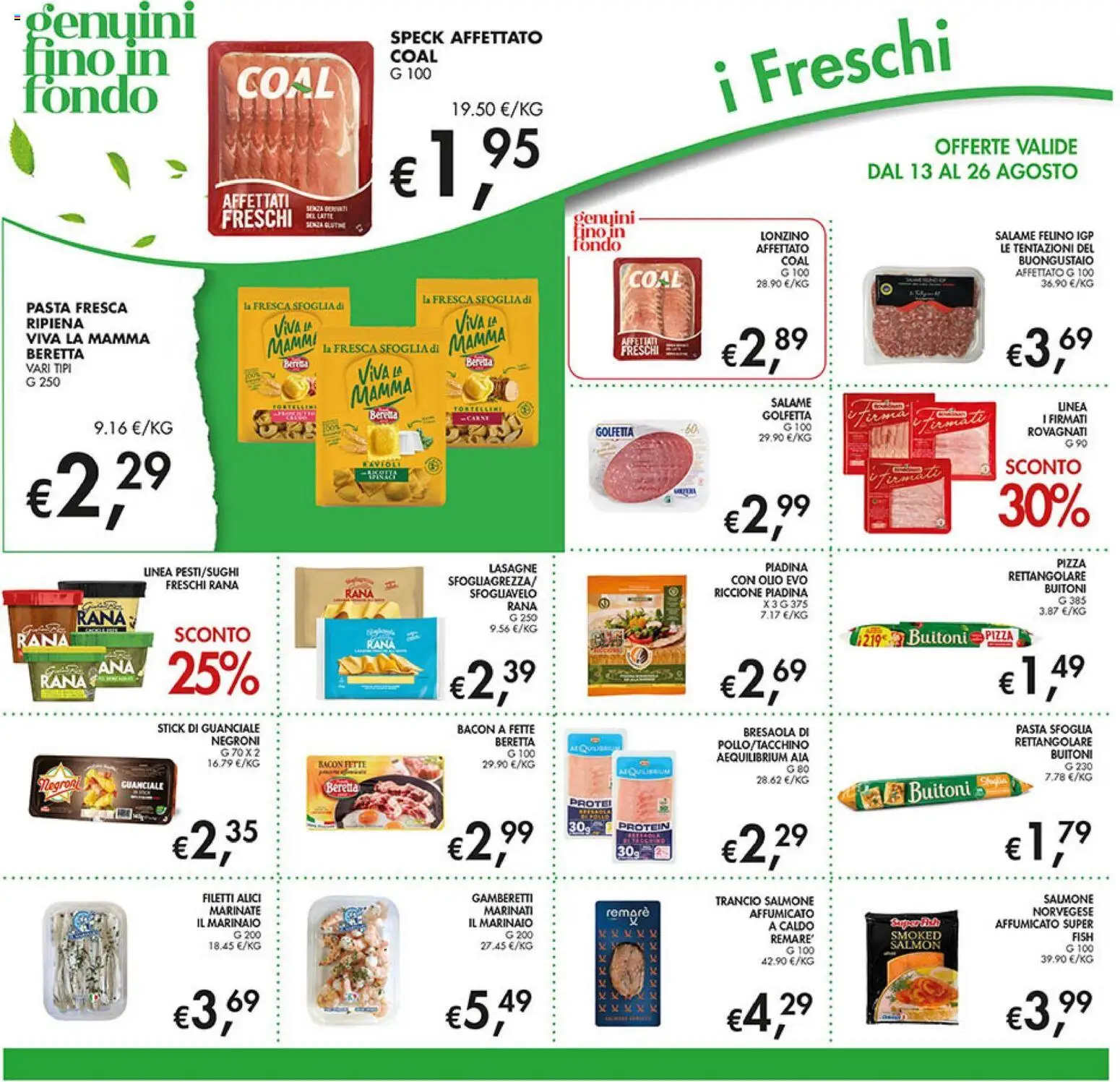 Volantino Coal del 13/08/2026 | Pagina: 12 | Prodotti: Speck, Bresaola, Pasta sfoglia, Guanciale