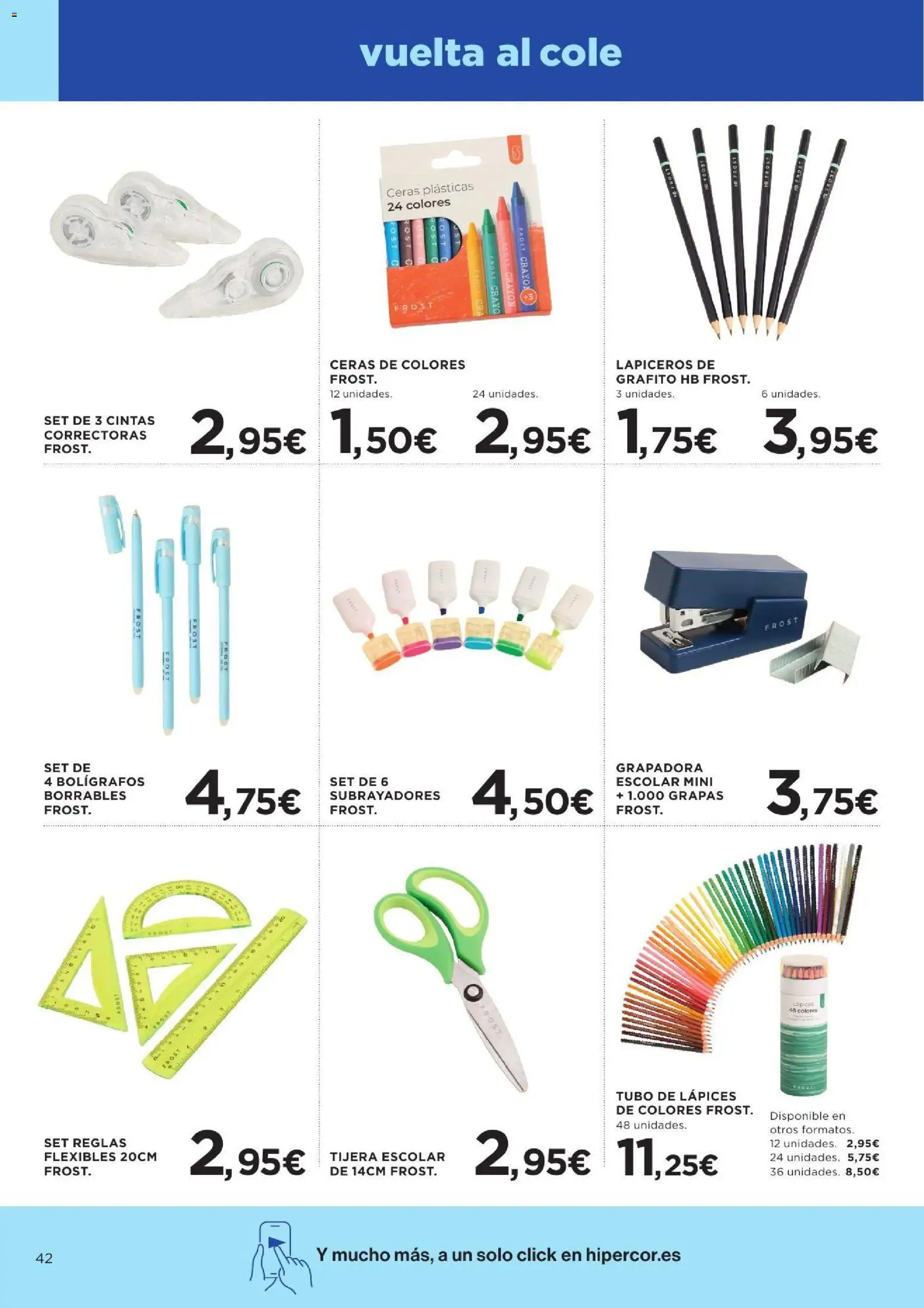 Hipercor catálogo │ válido desde el 13/08/2026 | Página: 42 | Productos: Grapadora