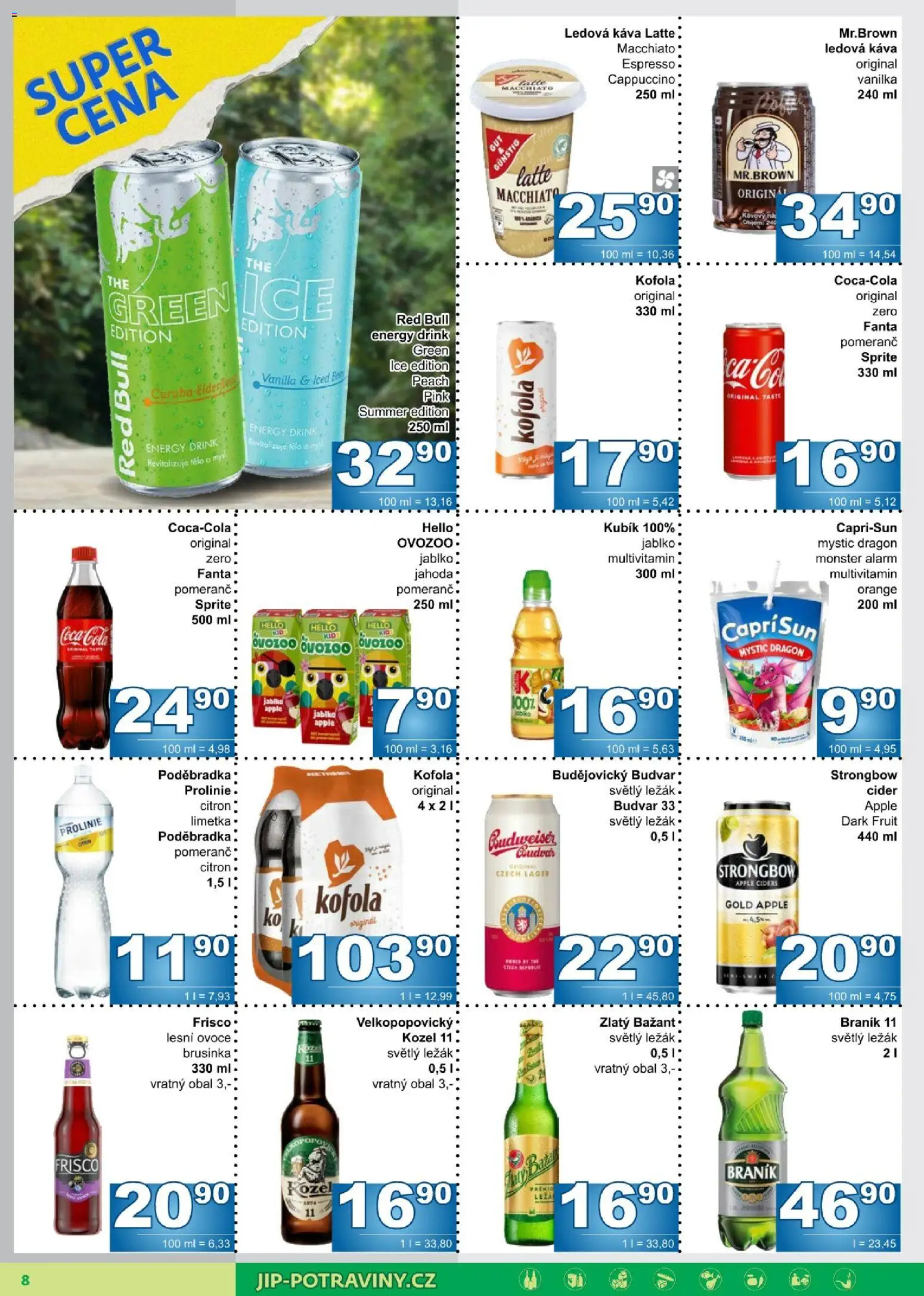 Jip leták od 12.08.2026 | Strana: 8 | Produkty: Frisco, Poděbradka, Zlatý Bažant, Braník