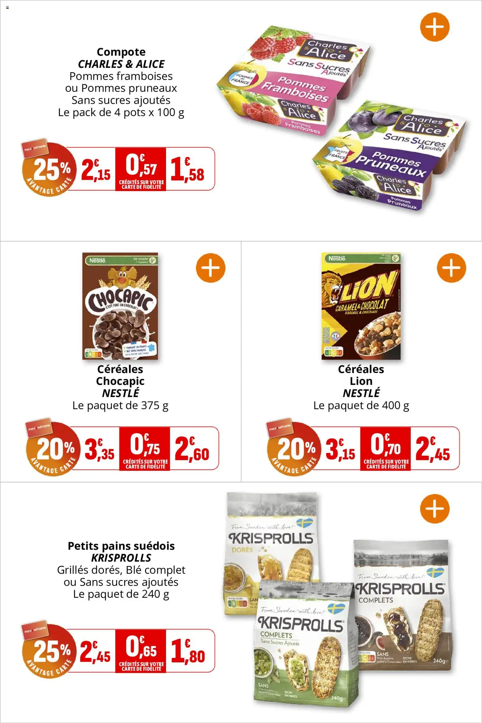 {H1} | Page: 15 | Produits: Chocapic, Chocolat, Pommes, Céréales