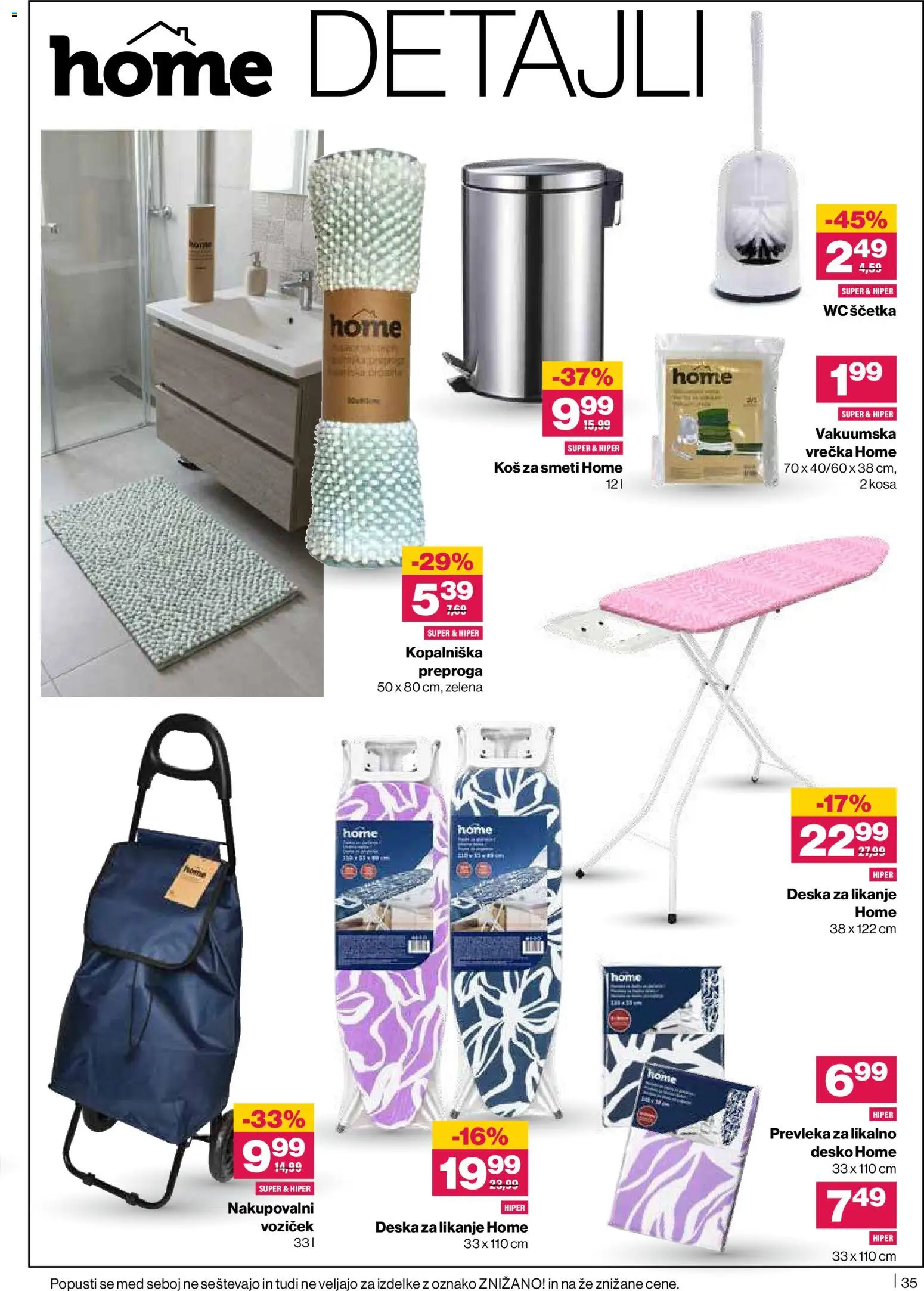 Novi Mercator katalog ponudbe – veljaven od 26.06.2026 | Stran: 35 | Izdelki: Kos, Preproga, Koš za smeti, Zelena