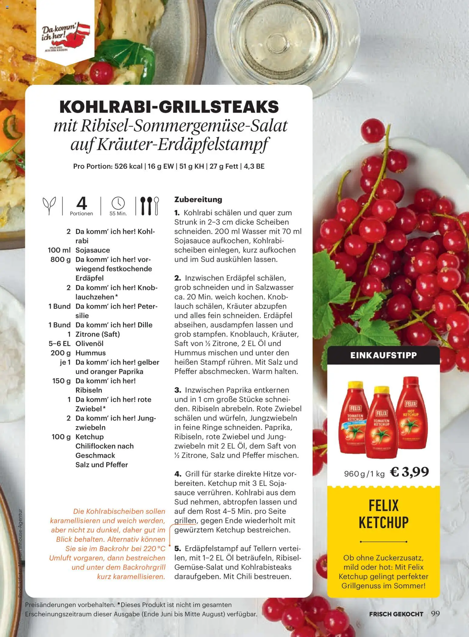 Billa AT akciós ujság - amely érvényes a következő dátumtól: 01.07.2026 | Oldal: 97 | Termékek: Chili, Grill, Ketchup