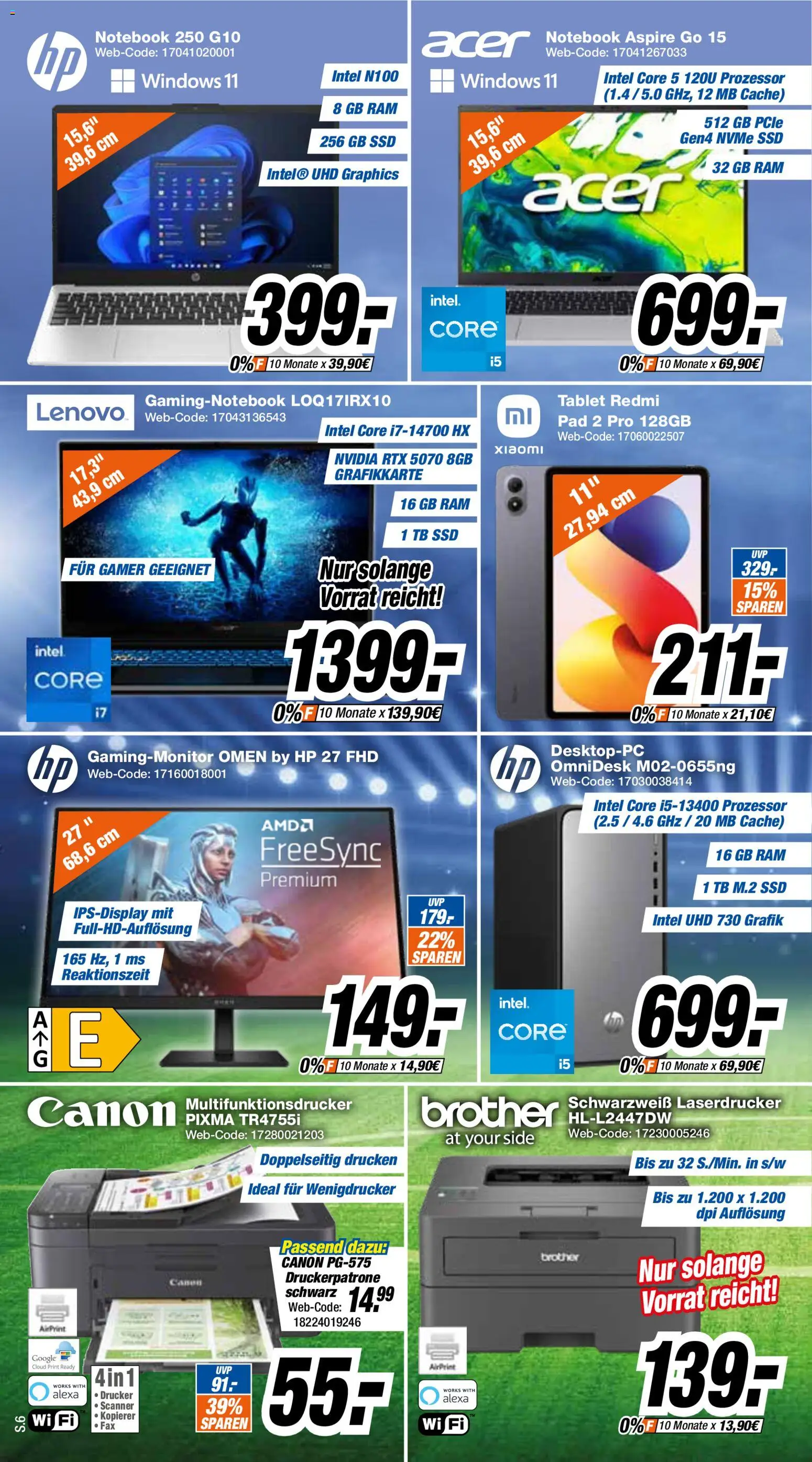 Expert Giessen – gültig ab 08.06.2026 | Seite: 6 | Produkte: Lenovo, HP, Grafikkarte, Tablet