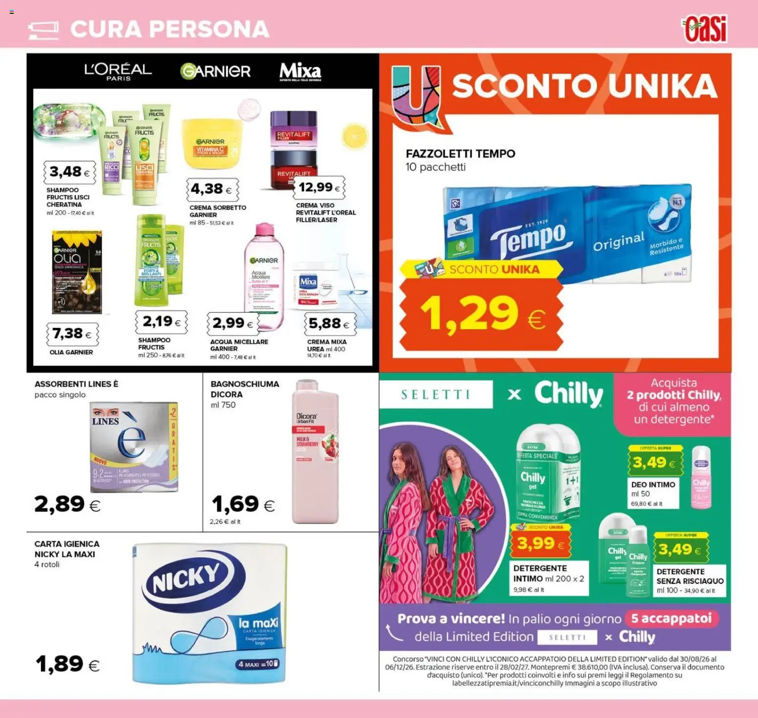 Volantino Oasi del 24/09/2026 | Pagina: 19 | Prodotti: Shampoo, Crema, Detergente, Sorbetto