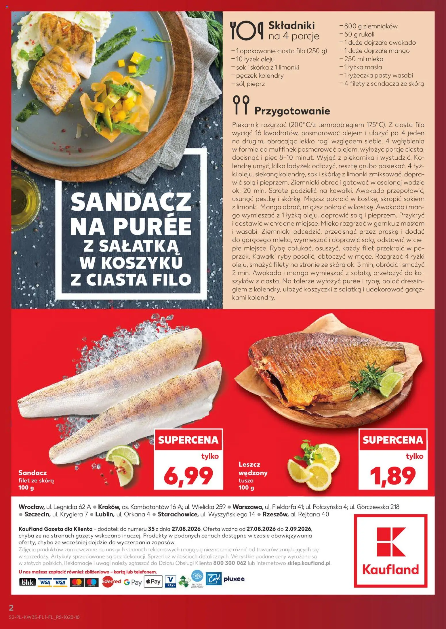 Kaufland Polsko leták - Jest fresz od 27.08.2026 | Strana: 2 | Produkty: Mango, Mléko, Ryby, Filet