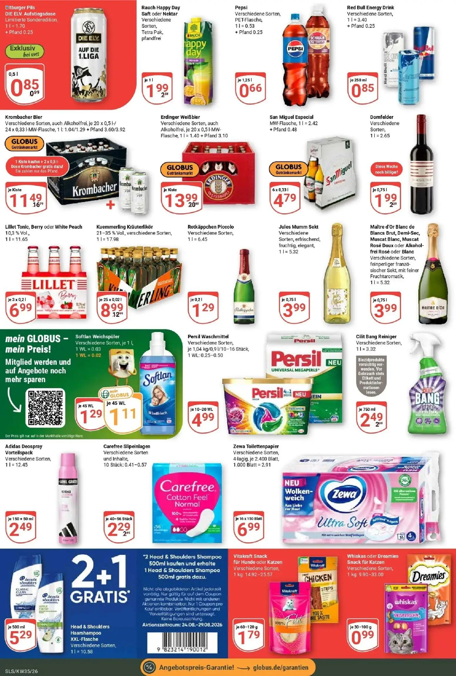 Globus Prospekt Saarlouis (ab 24.08.2026) » Angebote online | Seite: 6 | Produkte: Mumm sekt, Jules mumm, Waschmittel, Toilettenpapier