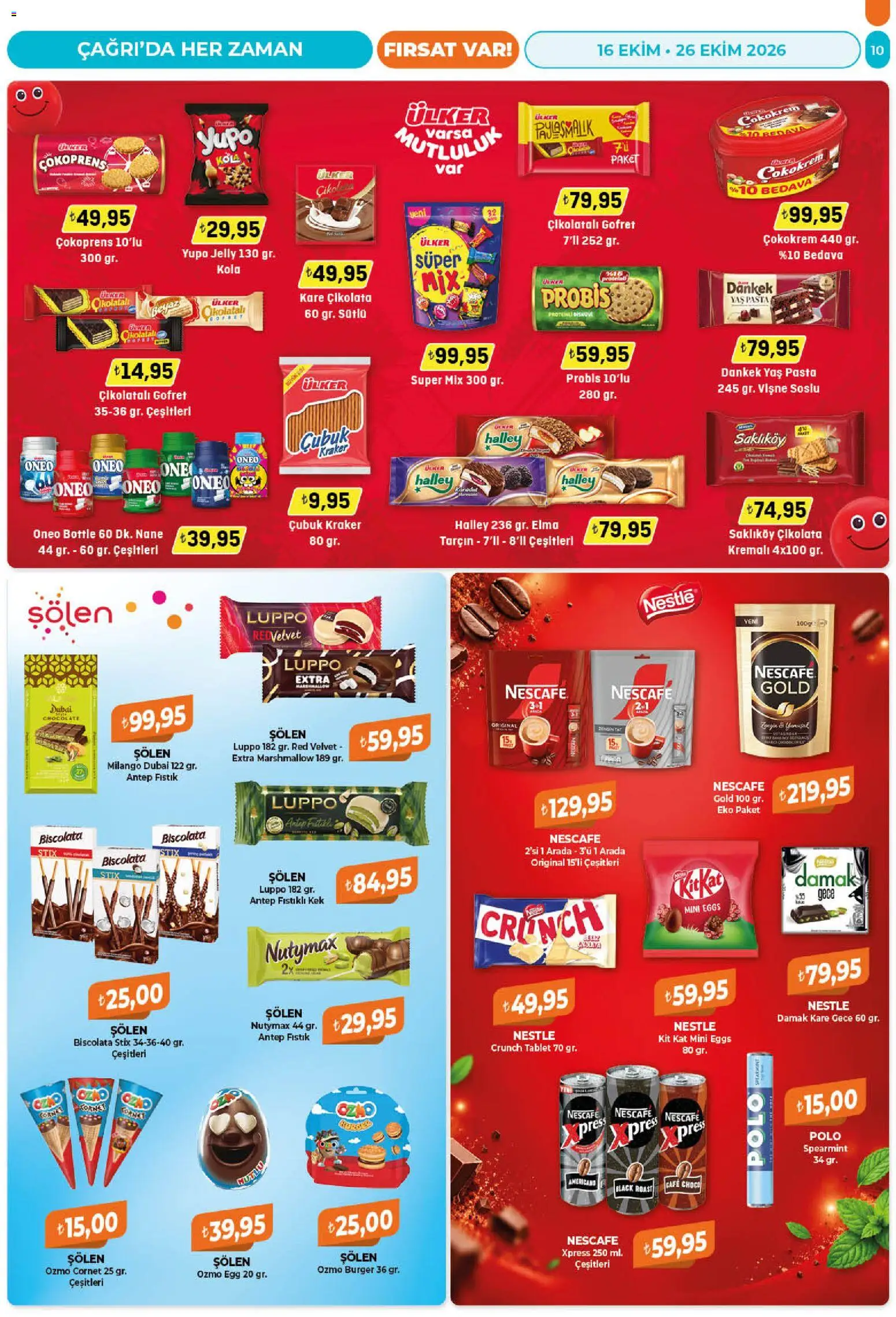 Çağrı Market Katalog - 16 Ekim 2026 tarihinden itibaren geçerlidir | Sayfa: 10 | Ürünler: Tarçın, Vişne, Tablet, Nane