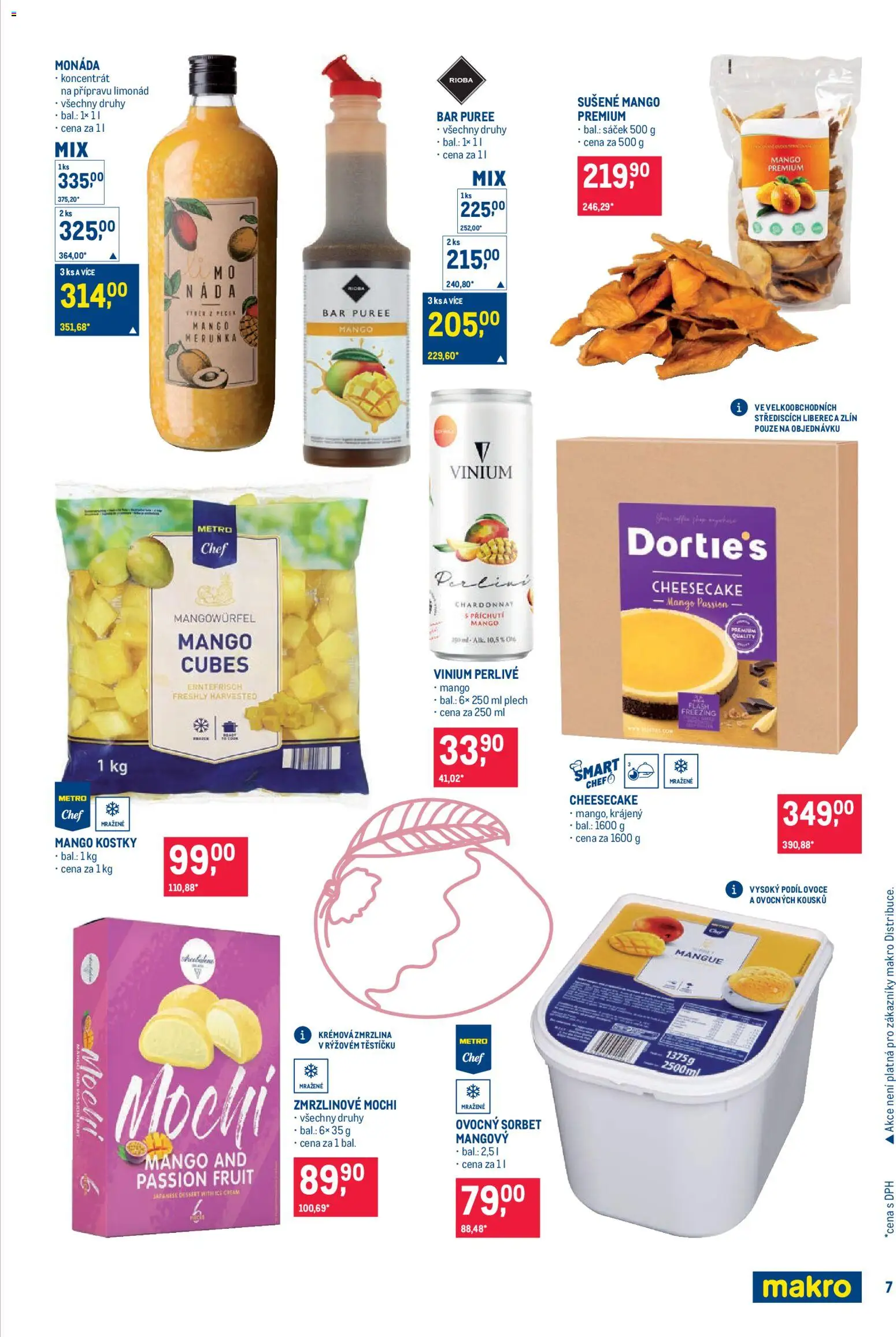 Makro leták - Pro milovníky jídla od 29.07.2026 | Strana: 7 | Produkty: Ovoce, Mango, Kostky, Sorbet
