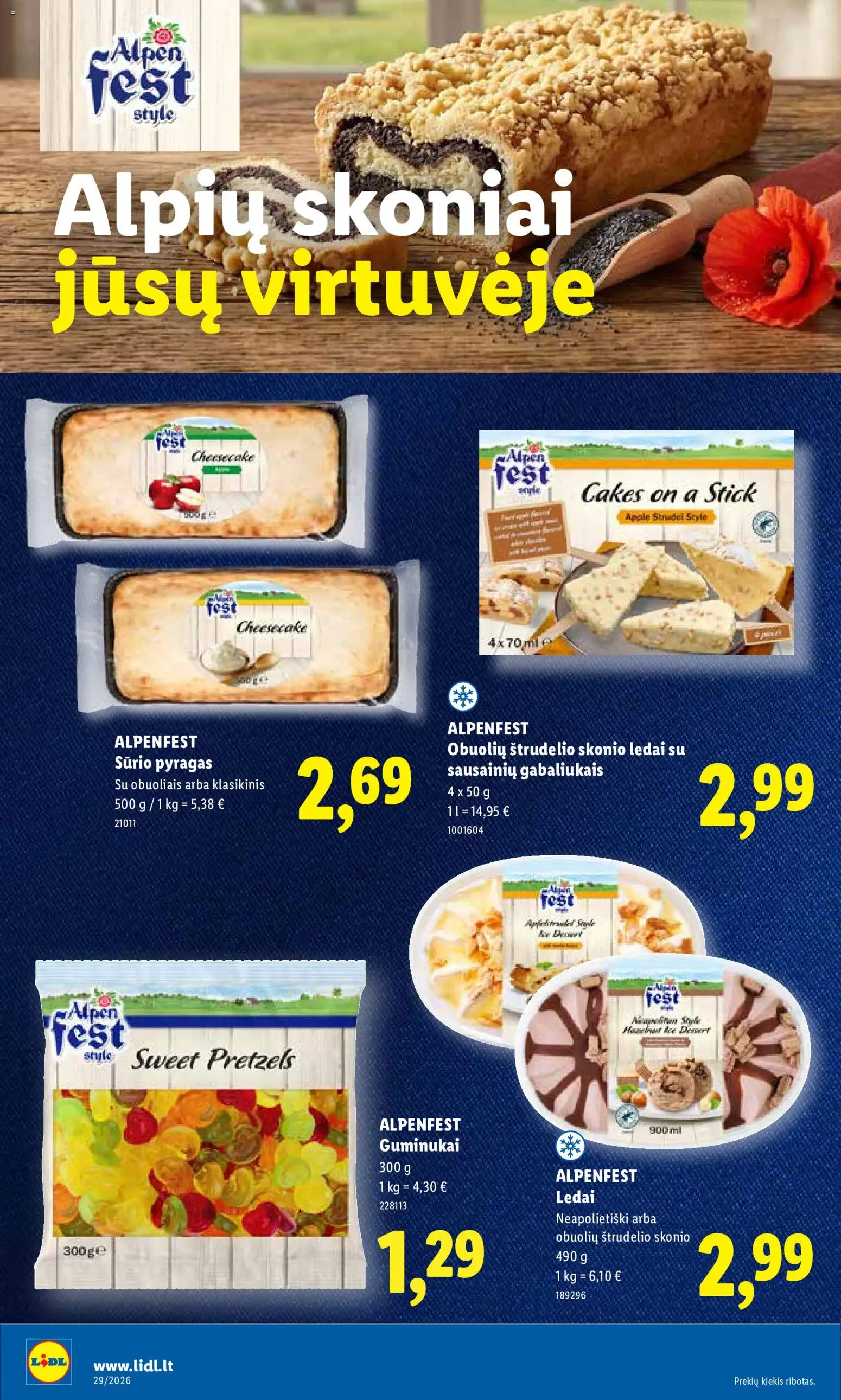 LIDL akcijos nuo 2026.07.13 | Puslapis: 16 | Prekių: Sūrelis, Pienas, Jogurtas, Varškė