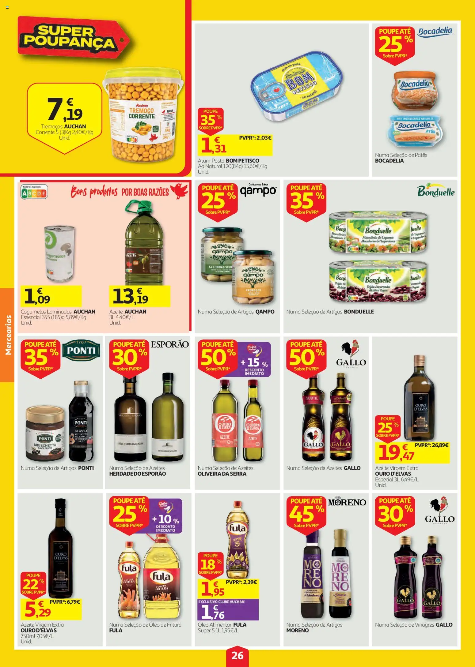 Auchan folheto │ válido de 20/08/2026 | Página: 26 | Produtos: Óleo alimentar, Óleo, Tremoços, Cogumelos