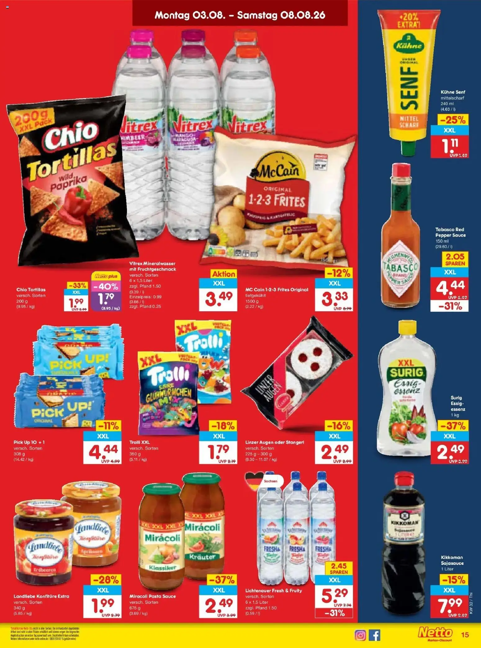 Netto Marken-Discount Prospekt Pirna – gültig ab 03.08.2026 | Seite: 29 | Produkte: McCain, Paprika, Pasta, Erdbeeren