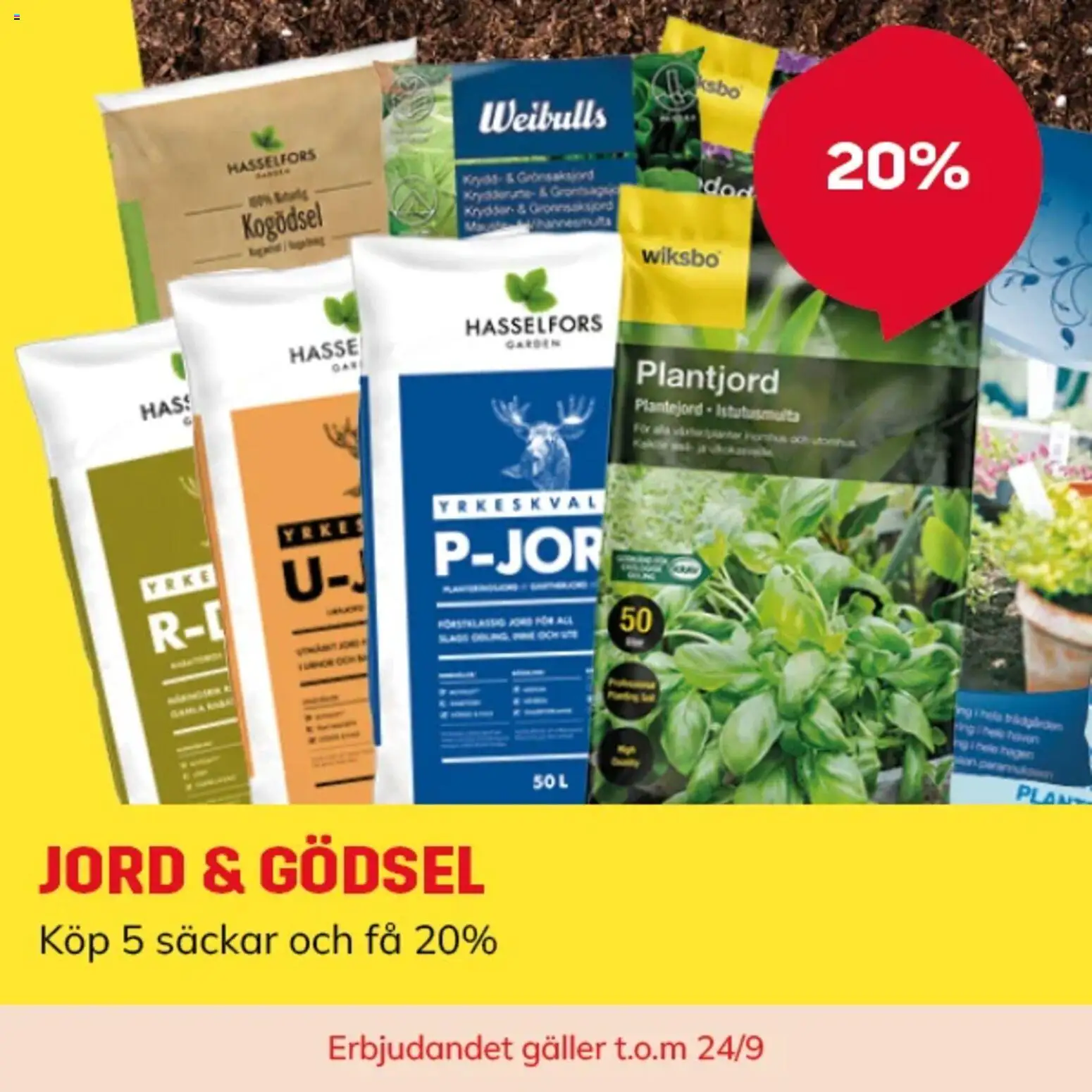 ByggMax reklamblad aktuell från 01/09/2026 | Sida: 8 | Produkter: Grönsaksjord, Jord, Galler, Gödsel