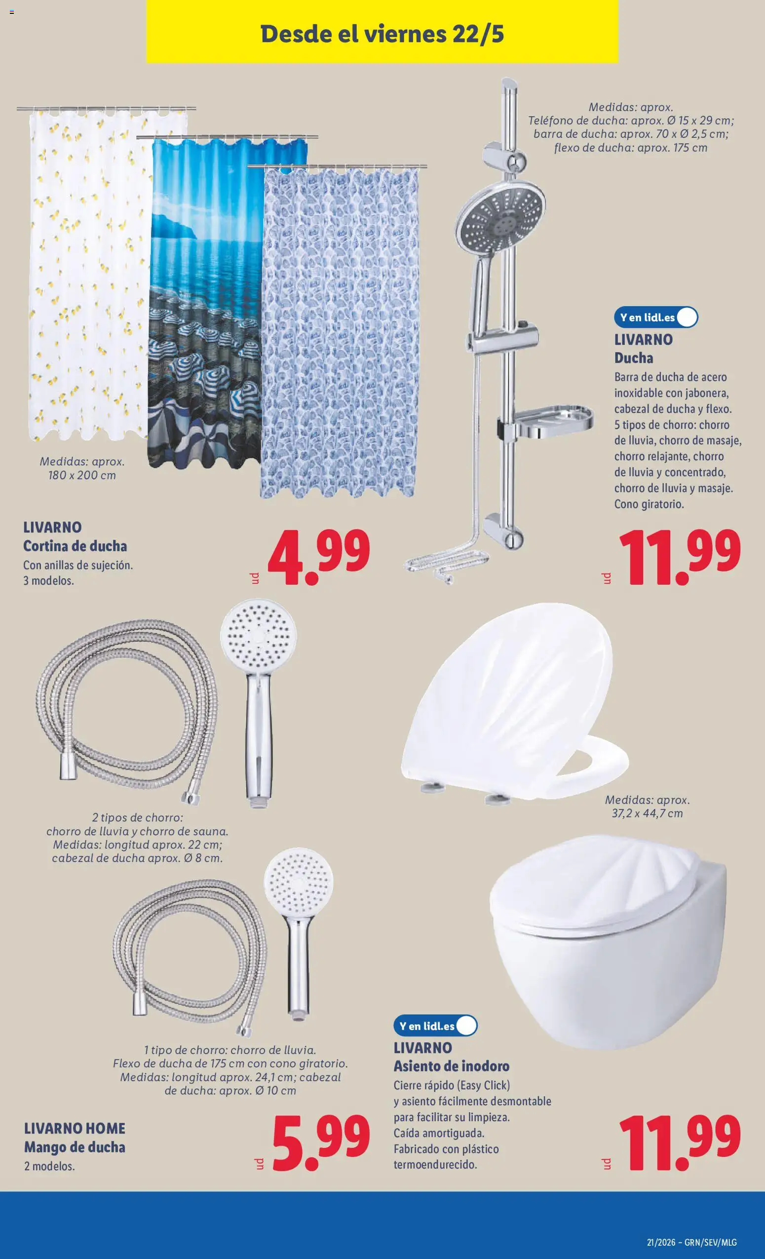 Lidl folleto de bazar │ válido desde el 18.05.2026 | Página: 29 | Productos: Cortina, Cabezal de ducha, Teléfono, Ρούτερ