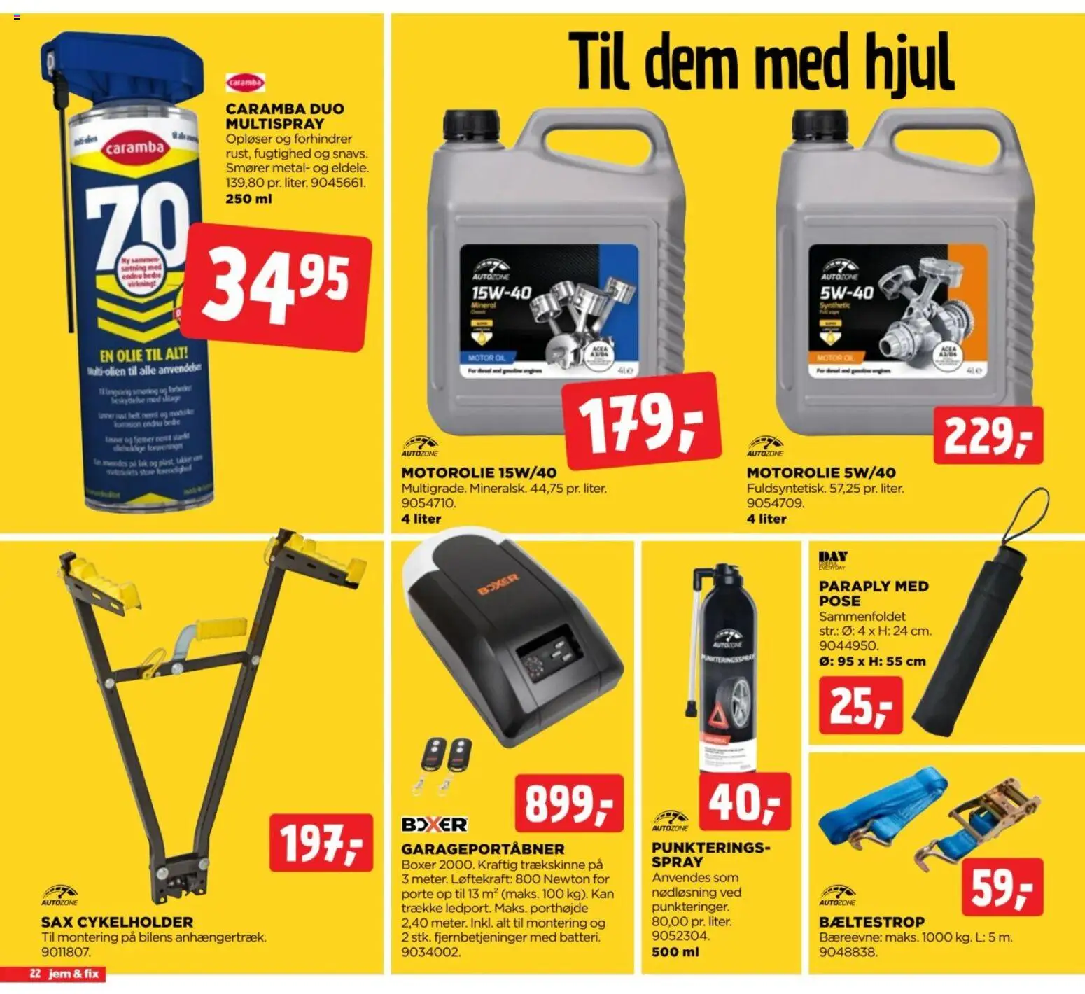 Jem & fix tilbudsavis – gyldig fra 30/08/2026 | Side: 22 | Produkter: Olie, Øl, Paraply, Søm