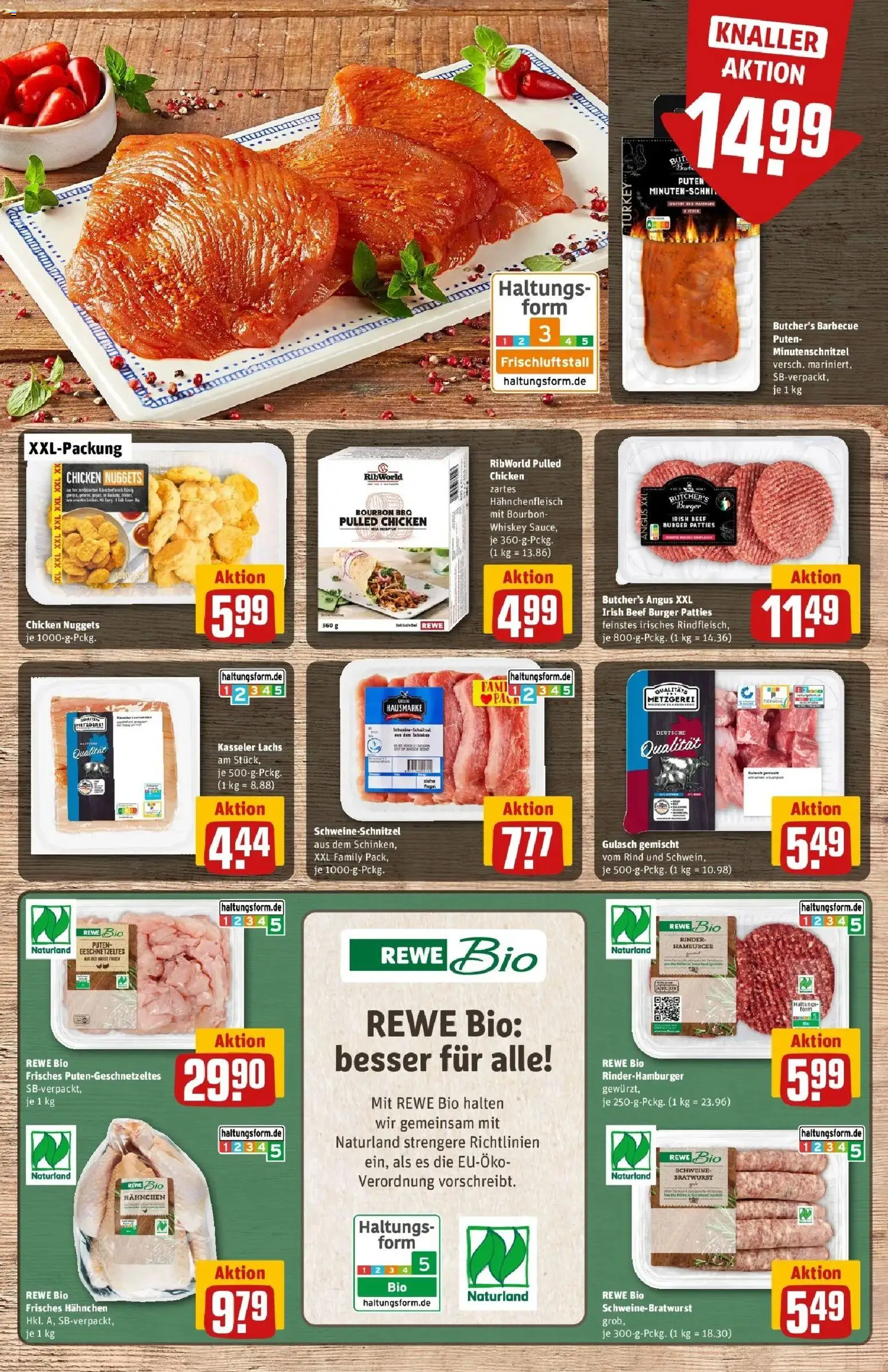 REWE Prospekt ab 14.09.2026 zum Blättern » Angebote | Seite: 7 | Produkte: Lachs, Gulasch, Bourbon, Whiskey