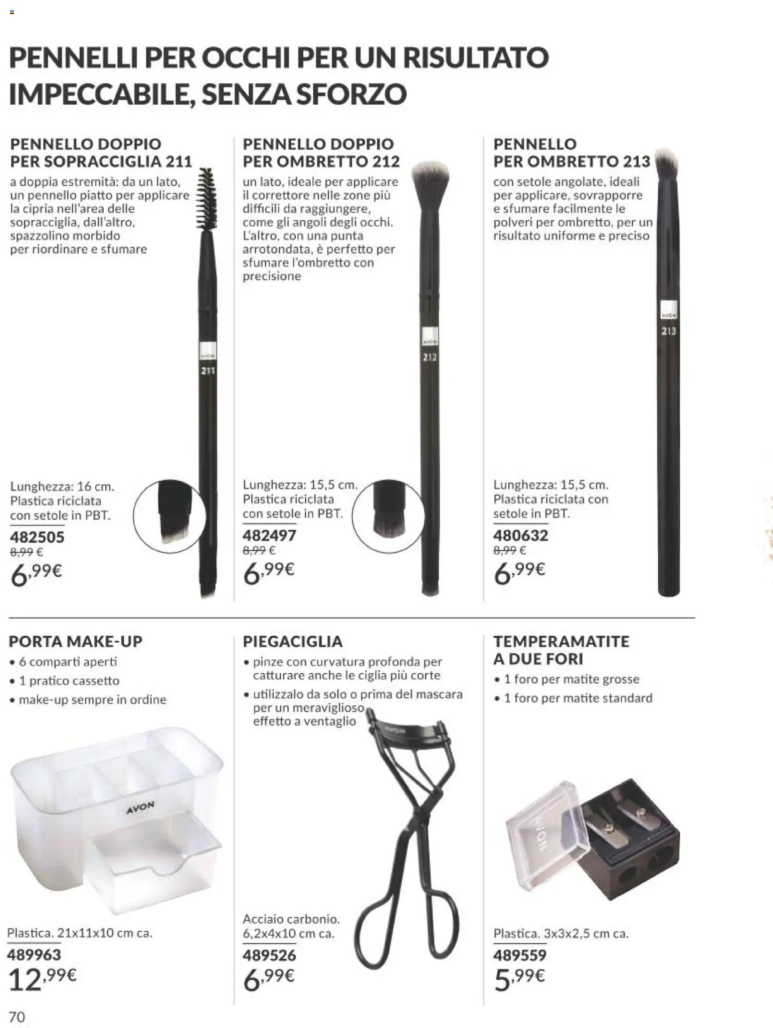 Volantino Avon del 01/08/2026 | Pagina: 70 | Prodotti: Ombretto, Pennello, Pinze, Correttore