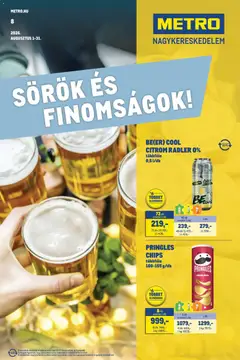 Metro Sörök és finomságok 2026/08 - amely érvényes a következő dátumtól: 2026.08.01.