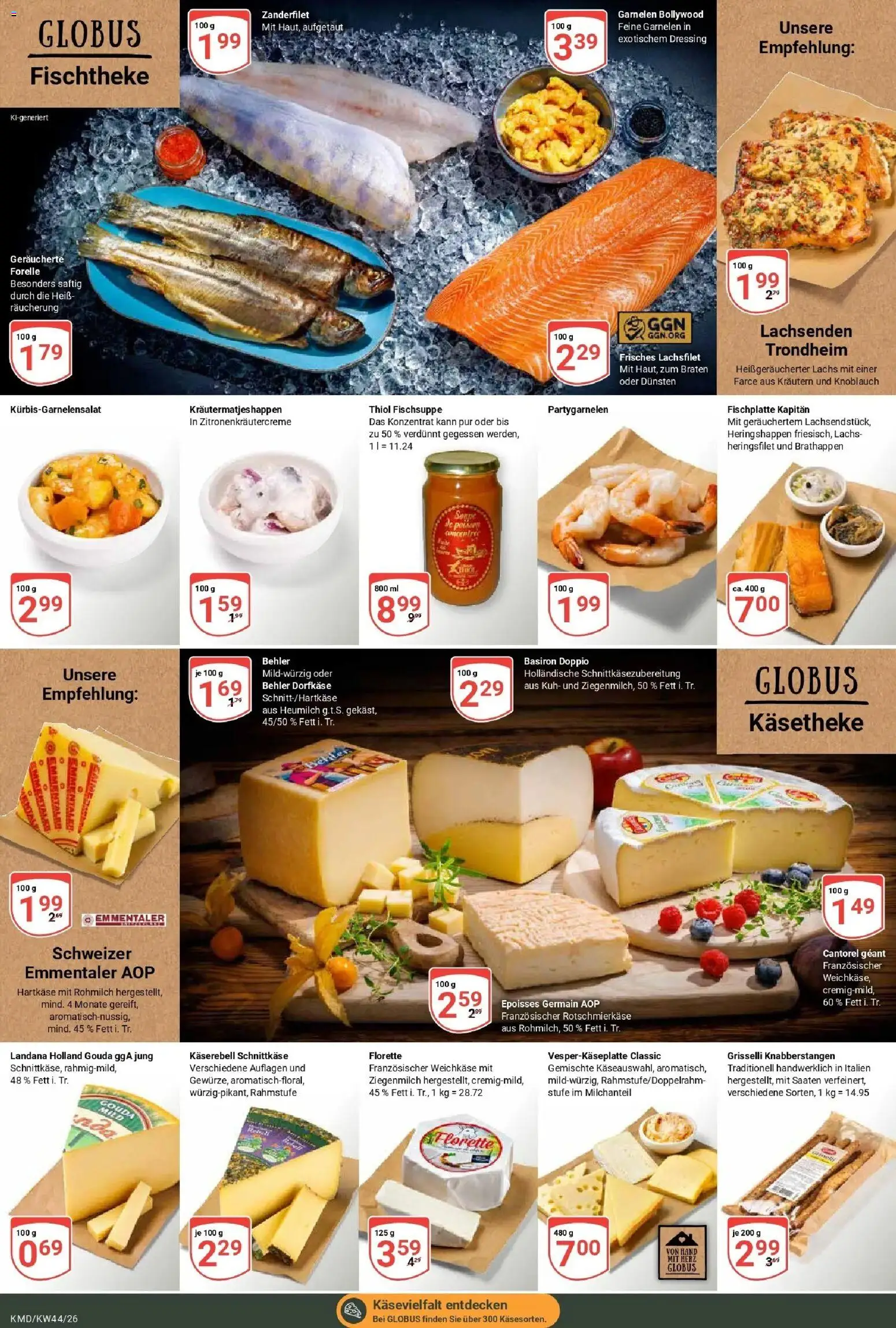 Globus Prospekt Köln (ab 26.10.2026) » Angebote online | Seite: 9 | Produkte: Gouda, Garnelen, Lachs, Knoblauch