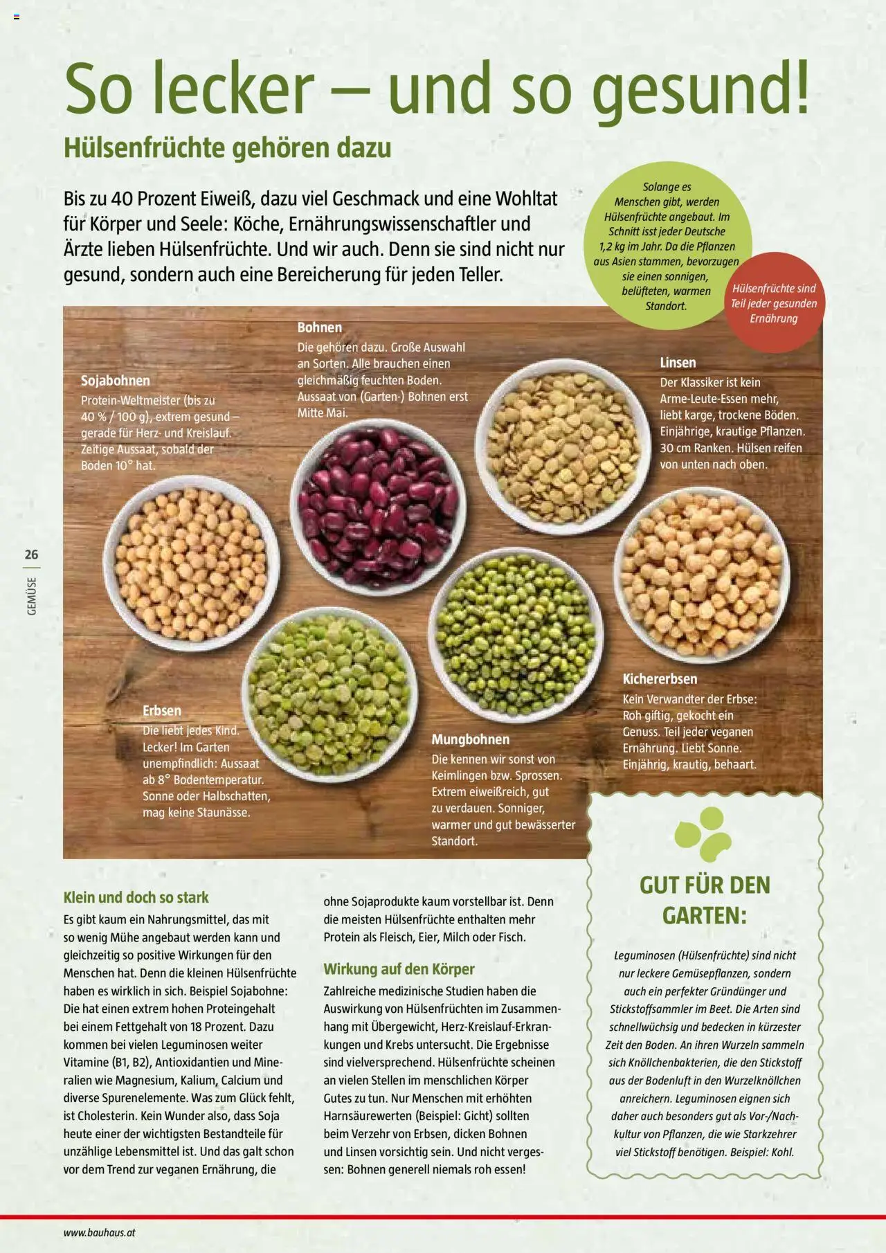 Bauhaus Reiche Ernte Magazin 2025 gültig ab 01.07.2025 | Seite: 26 | Produkte: Gemüse, Erbsen, Lebensmittel, Milch
