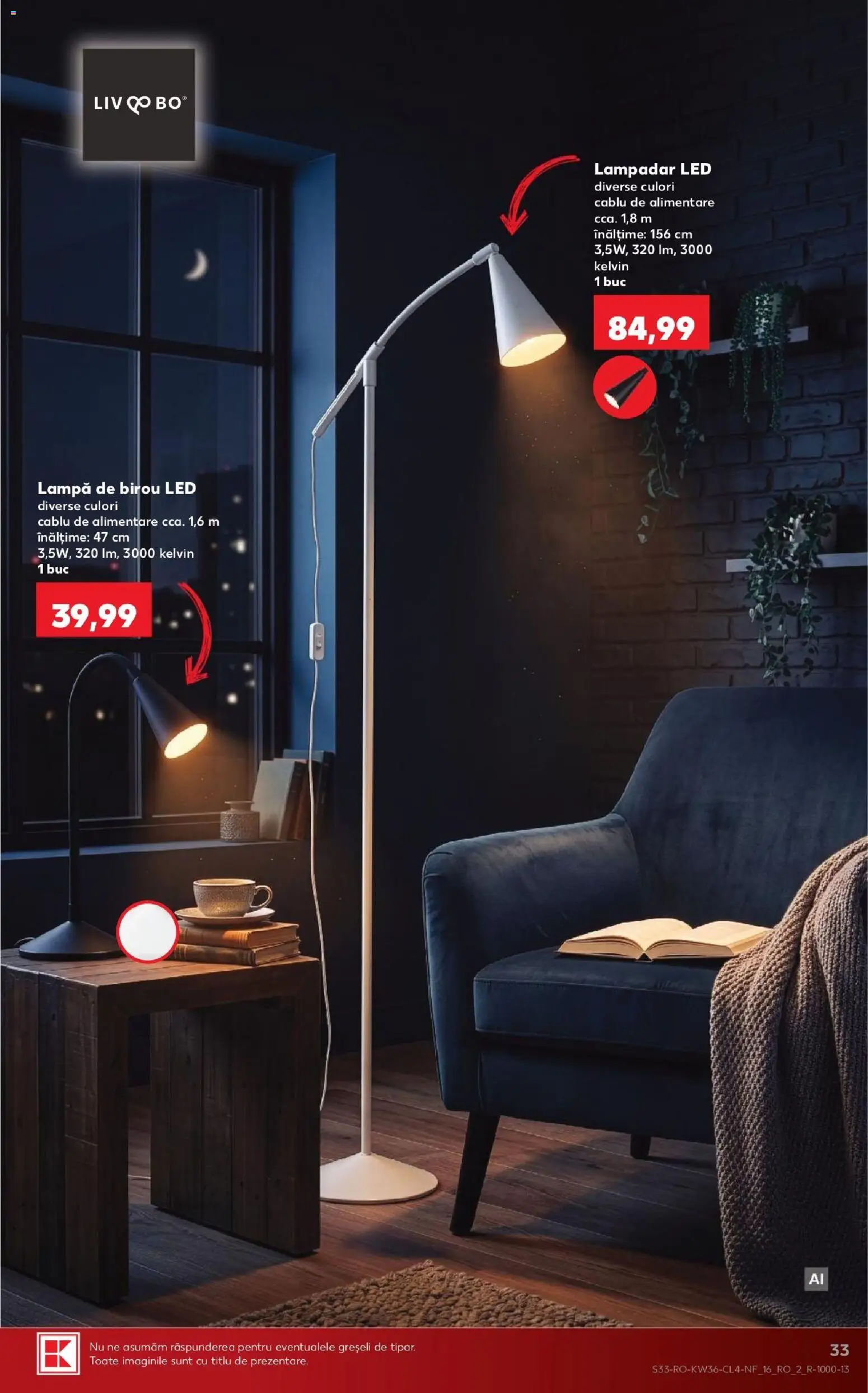 Noul catalog Kaufland – valabil de la 02.09.2026 | Pagină: 33 | Produse: Cablu, Birou, Lampă, Lampă De Birou