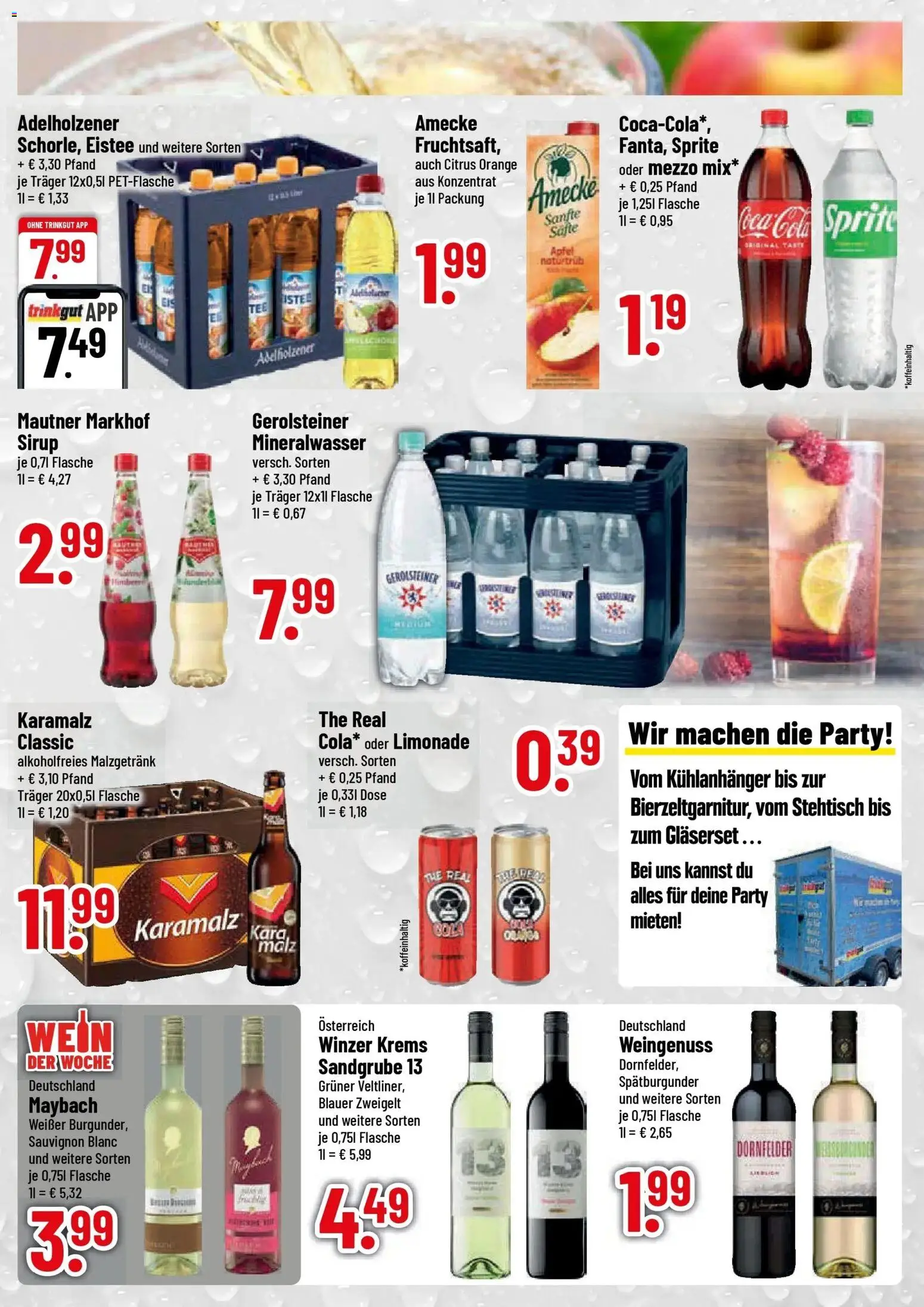 Trinkgut Prospekt Ingolstadt (ab 28.09.2026) » Angebote online | Seite: 3 | Produkte: Coca cola, Cola, Äpfel, Mineralwasser