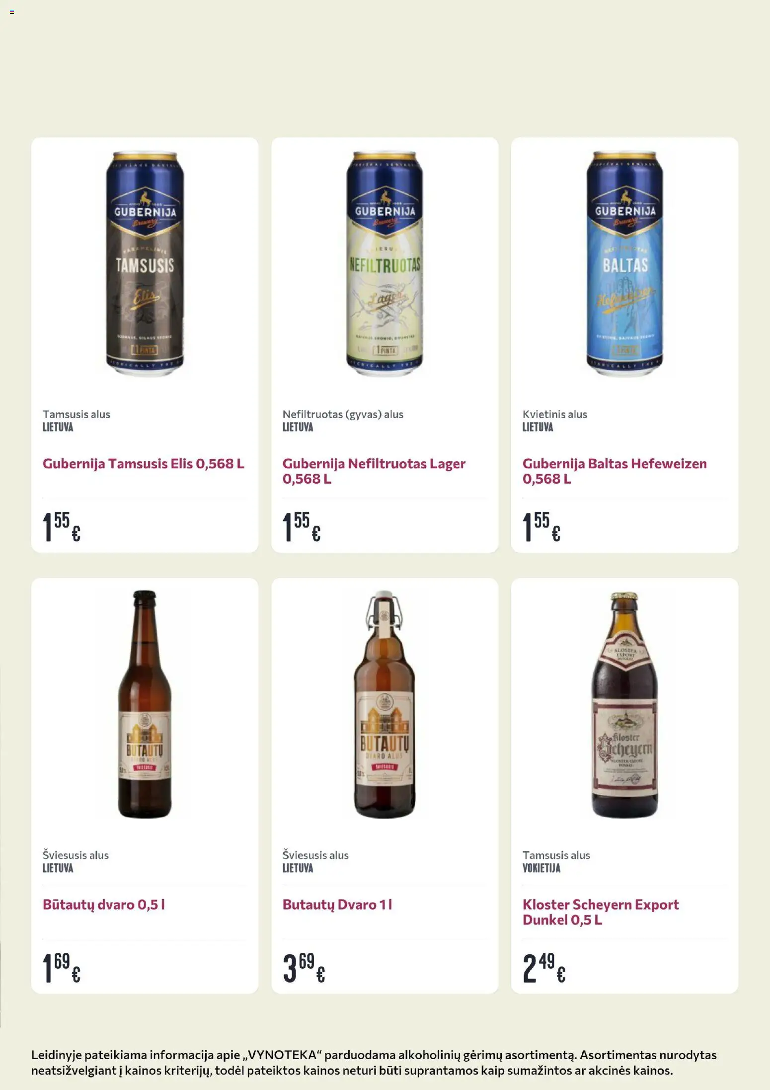VYNOTEKA akcijos nuo 2026.08.10 | Puslapis: 19 | Prekių: Alus
