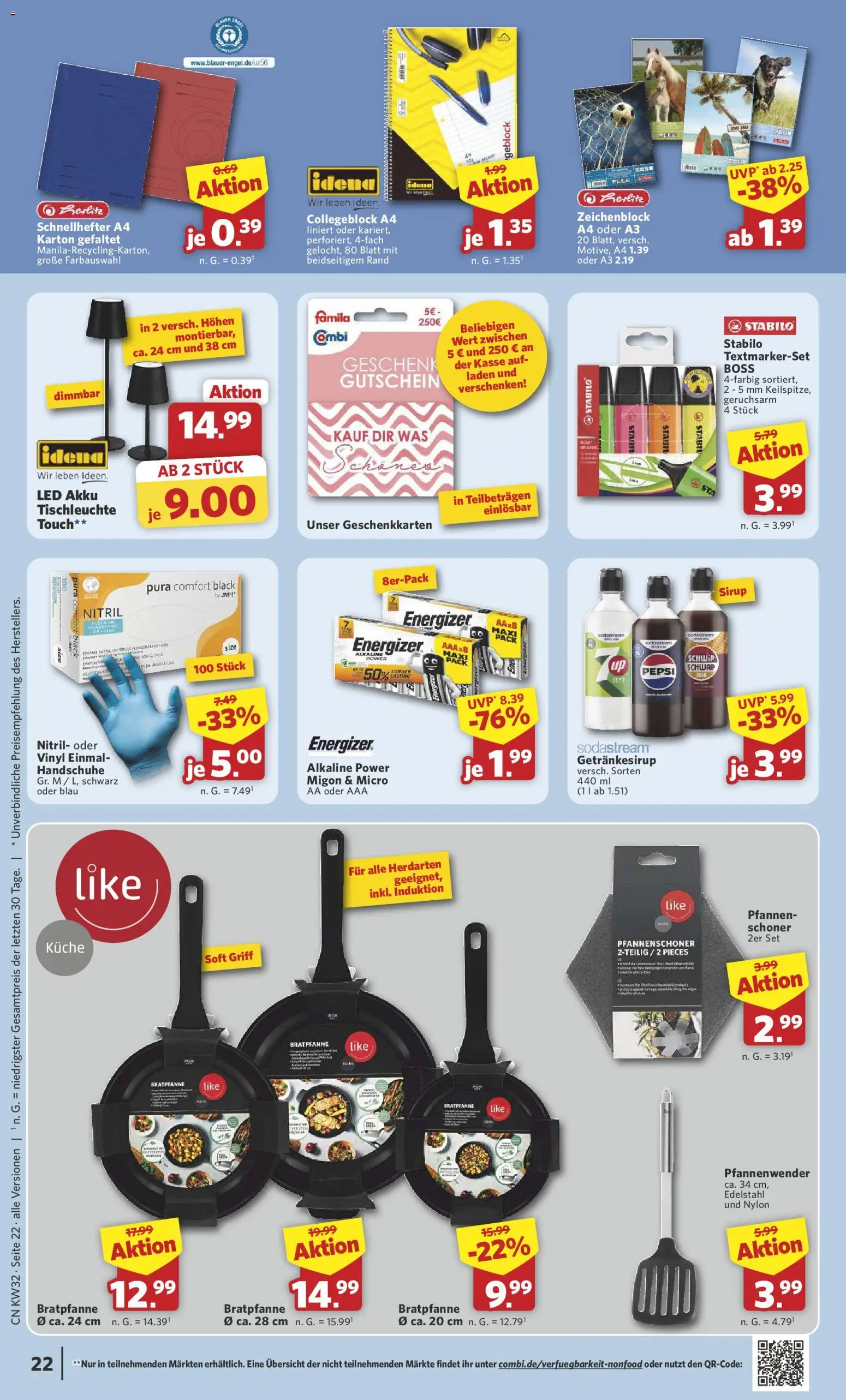 Combi Prospekt – gültig ab 03.08.2026 | Seite: 26 | Produkte: Küche, Sirup, Pepsi, Handschuhe