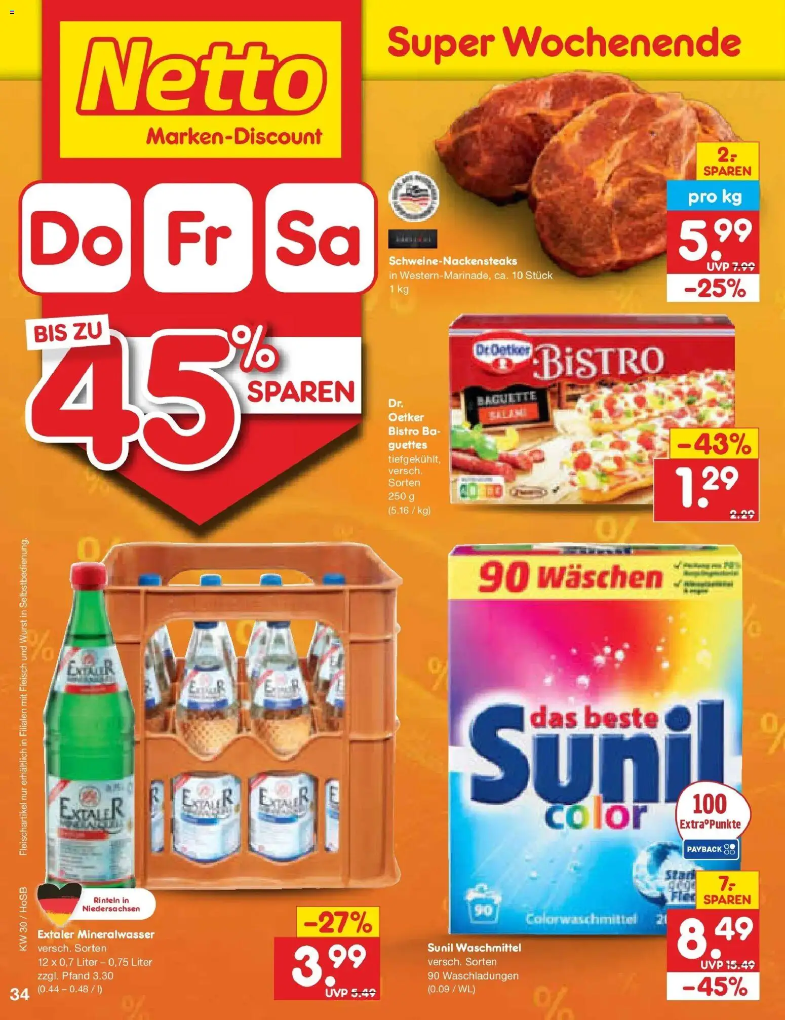 Netto Marken-Discount Prospekt Hannover – gültig ab 20.07.2026 | Seite: 58 | Produkte: Mineralwasser, Waschmittel, Wurst, Fleisch