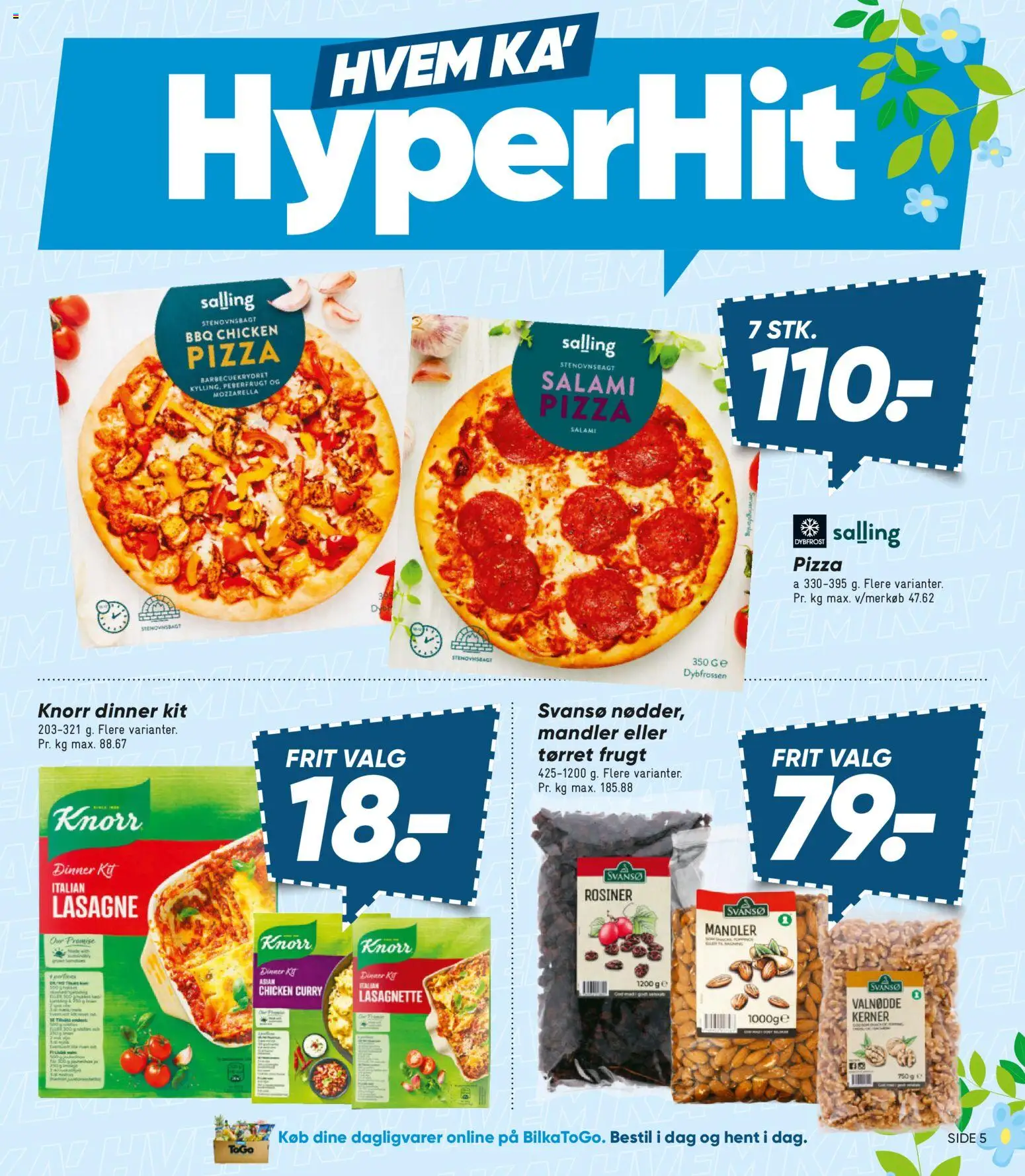 Bilka tilbudsavis – gyldig fra 08.05.2026 | Side: 5 | Produkter: Rosiner, Mandler, Tørret frugt, Carpete