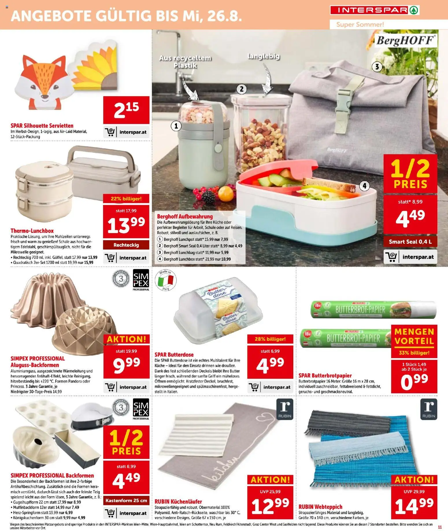 Interspar - Flugblatt gültig ab 06.08.2026 | Seite: 11 | Produkte: Mikrowelle, Butter