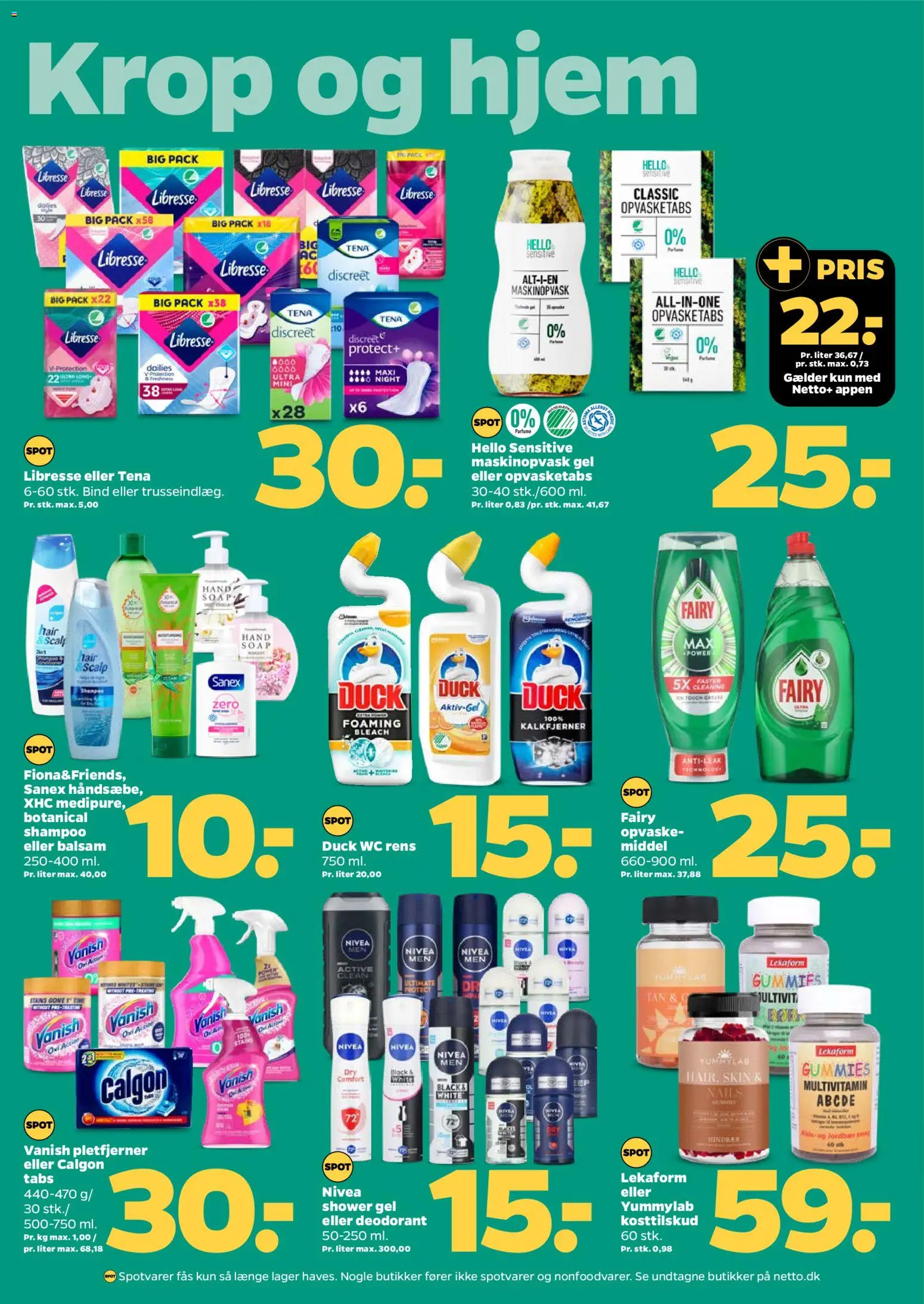 Netto tilbudsavis – gyldig fra 05.06.2026 | Side: 22 | Produkter: Deodorant, Pletfjerner, Jordbær, Toilet