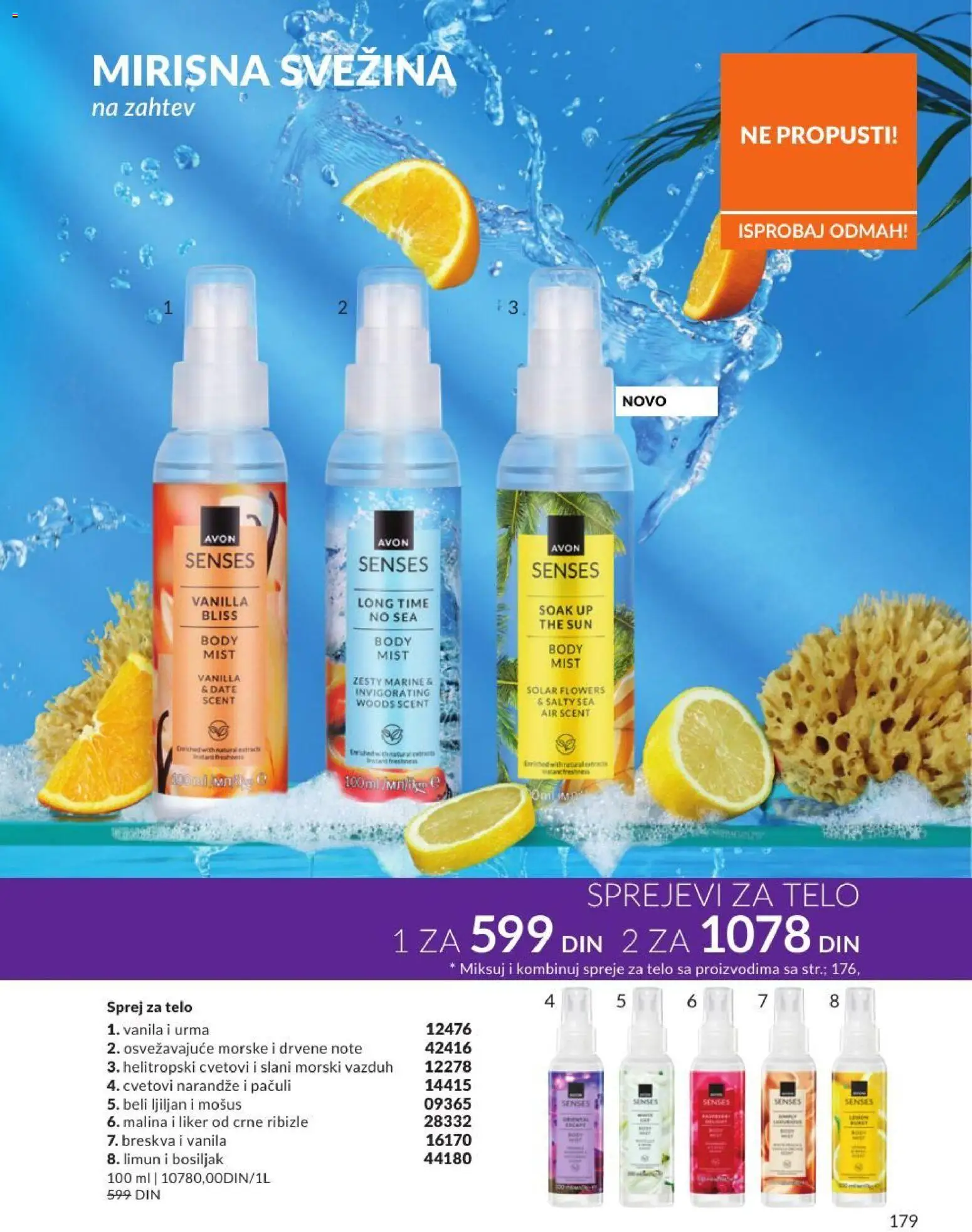 AVON katalog - važi od 01.07.2026 | Strana: 179 | Proizvode: Liker, Malina, Breskva, Narandže