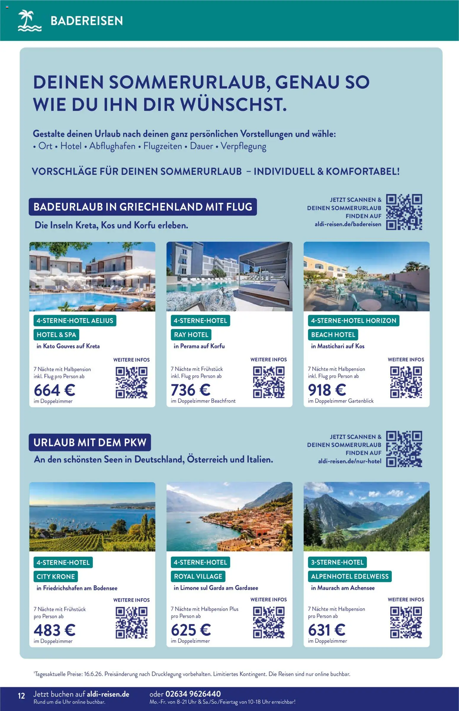 Aldi Reisen Reisemagazin – gültig ab 01.07.2026 | Seite: 12 | Produkte: Uhr